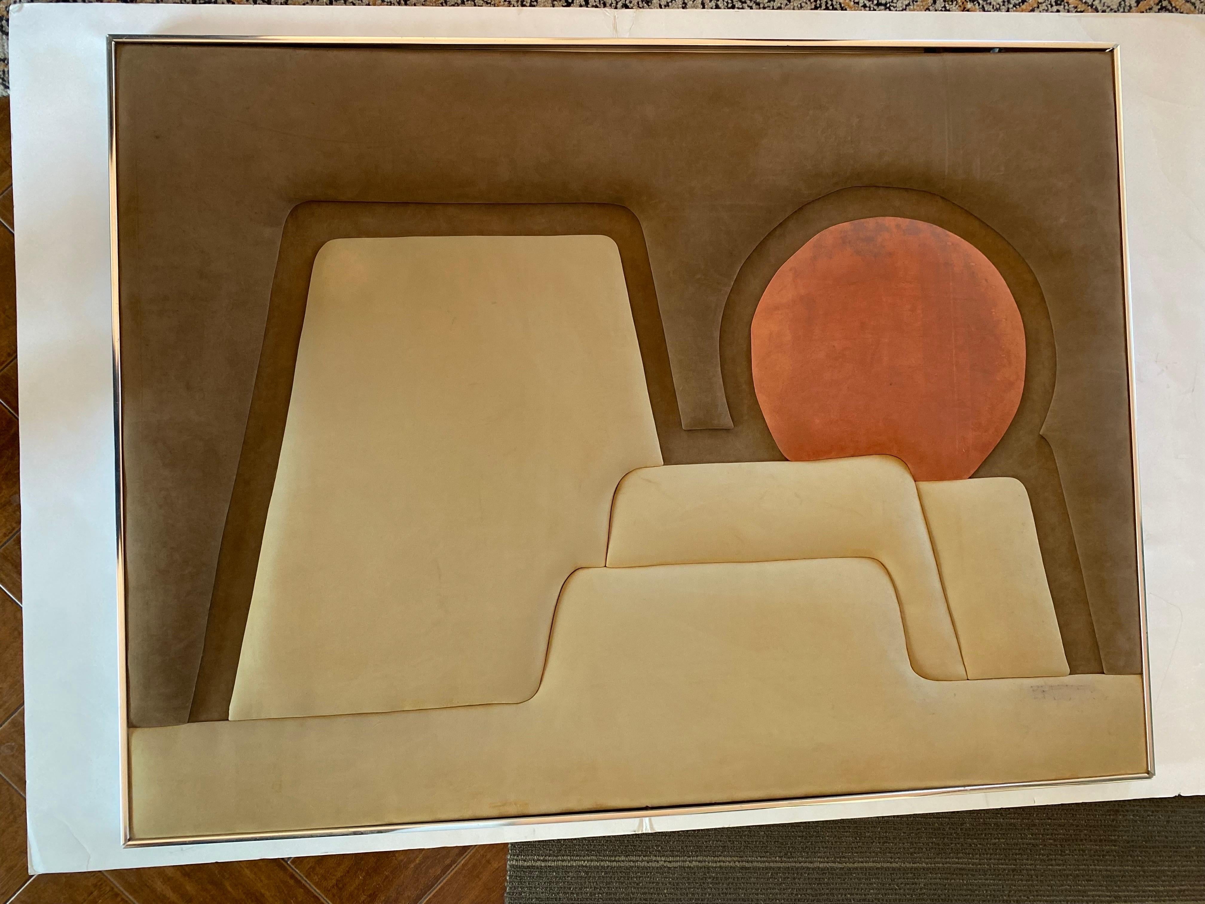 Rostige Mesas von Ron Brejftus Skulpturale Textilwandkunst 1970er 1