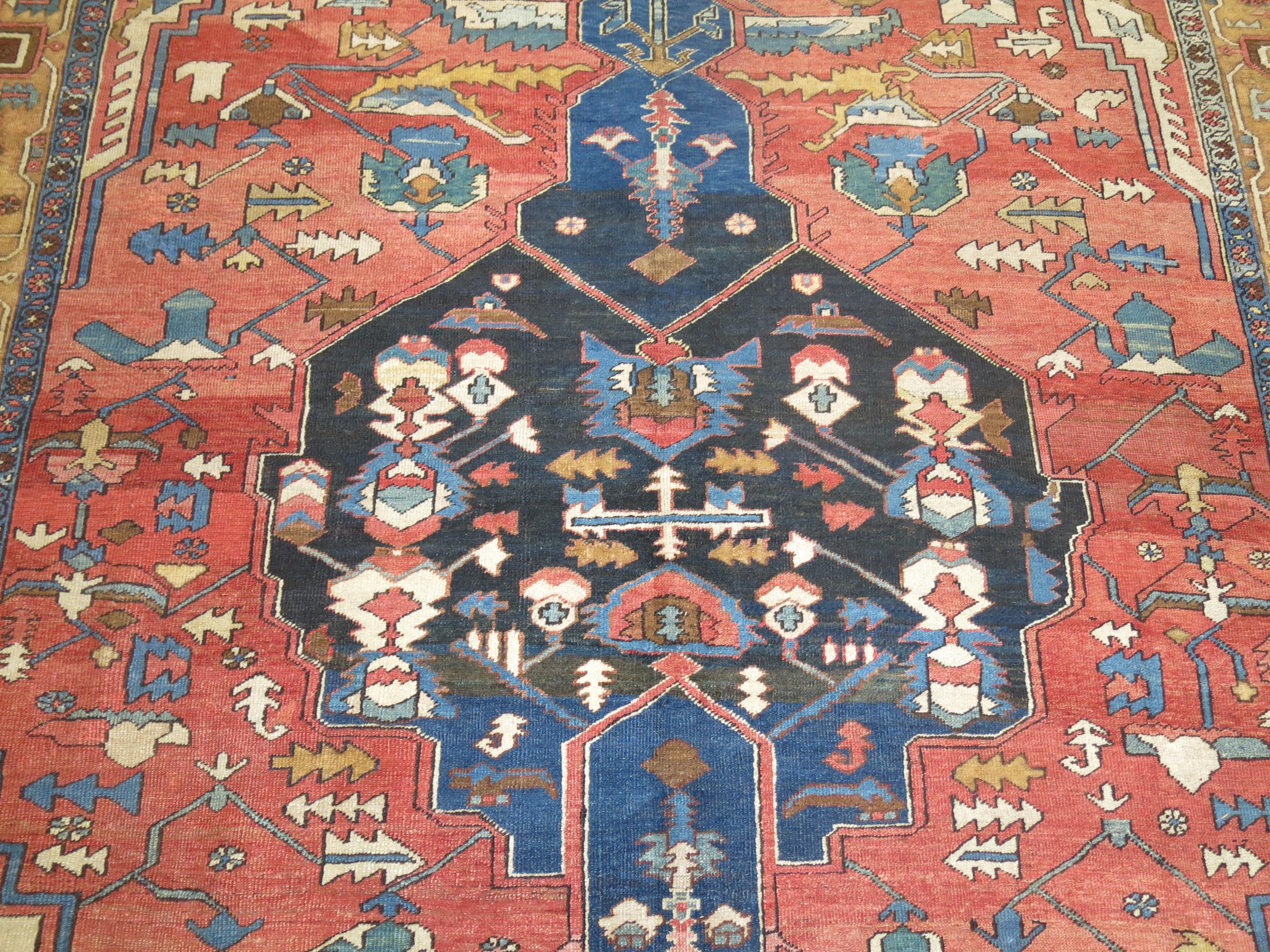 Colección Zabihi Alfombra Persa Heriz Antigua en venta 6