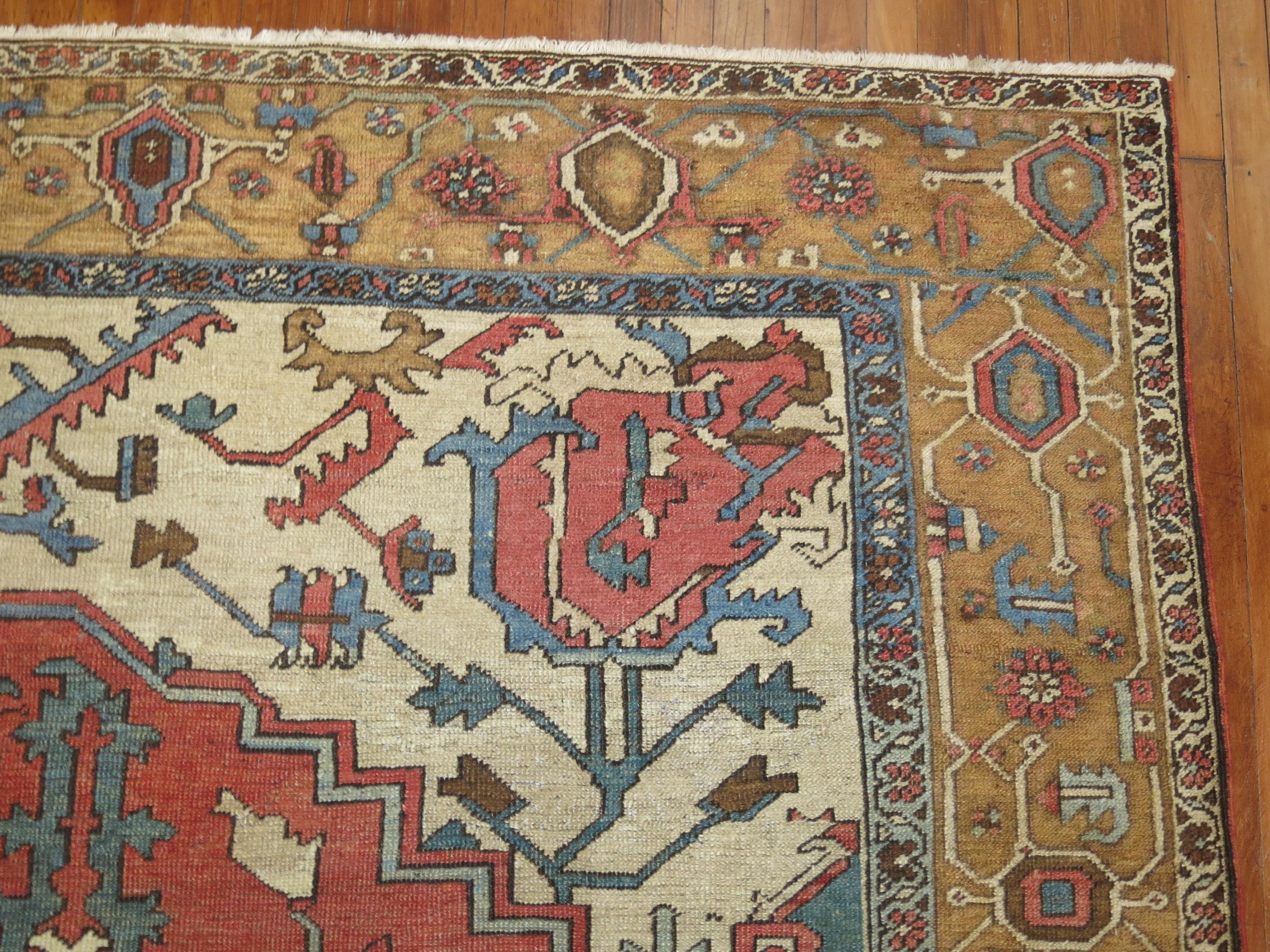 Colección Zabihi Alfombra Persa Heriz Antigua en venta 7