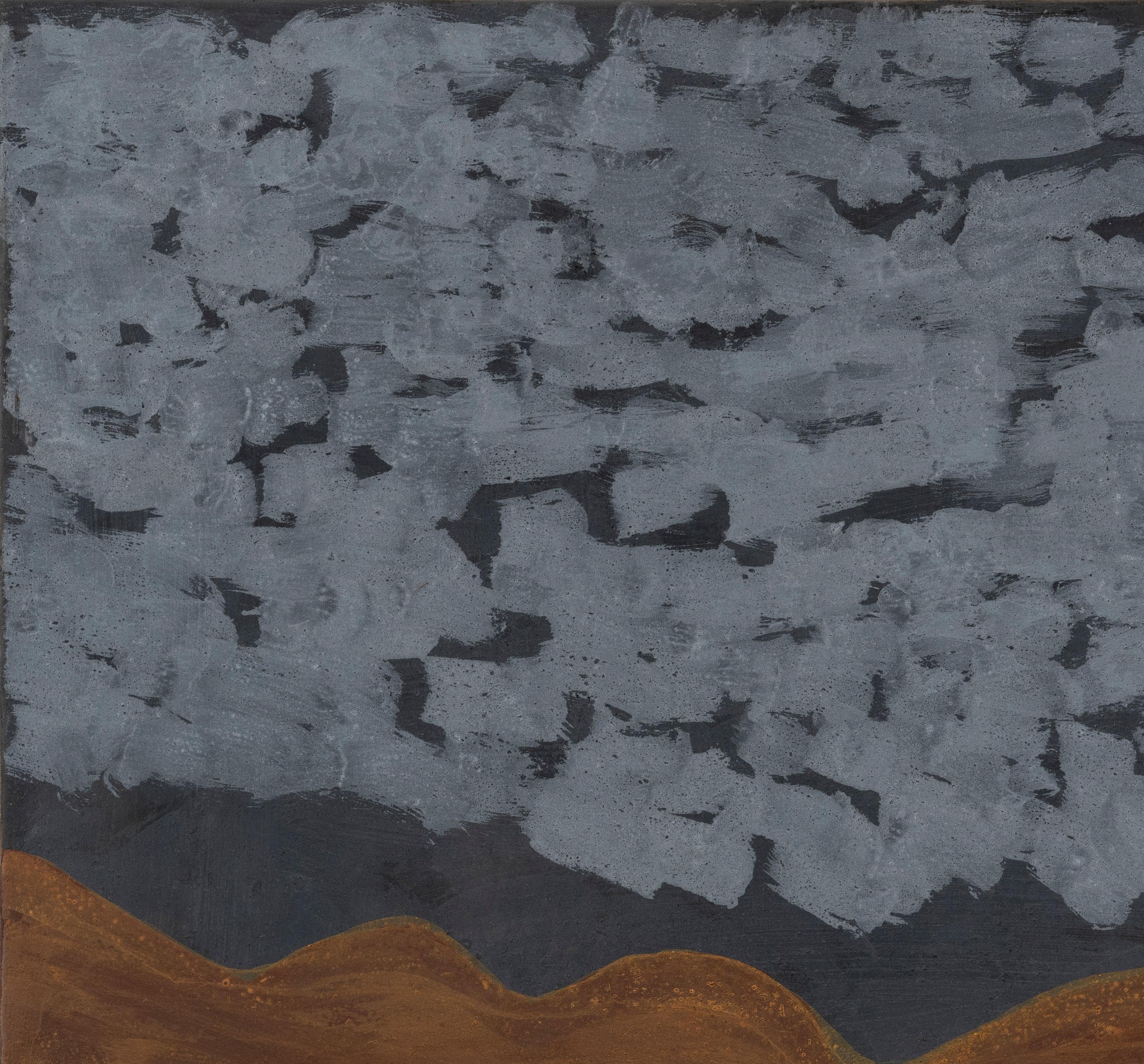 Yariny Daam (Pays du rêve lunaire) - Noir Landscape Painting par Rusty Peters