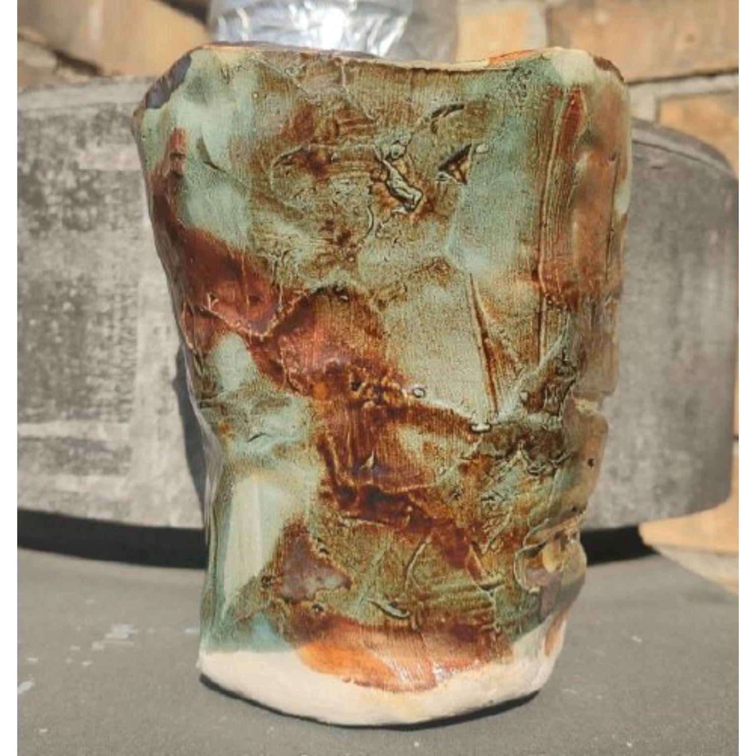Post-Modern Rustyvase 1 Stoneware Vase by Odatempo For Sale