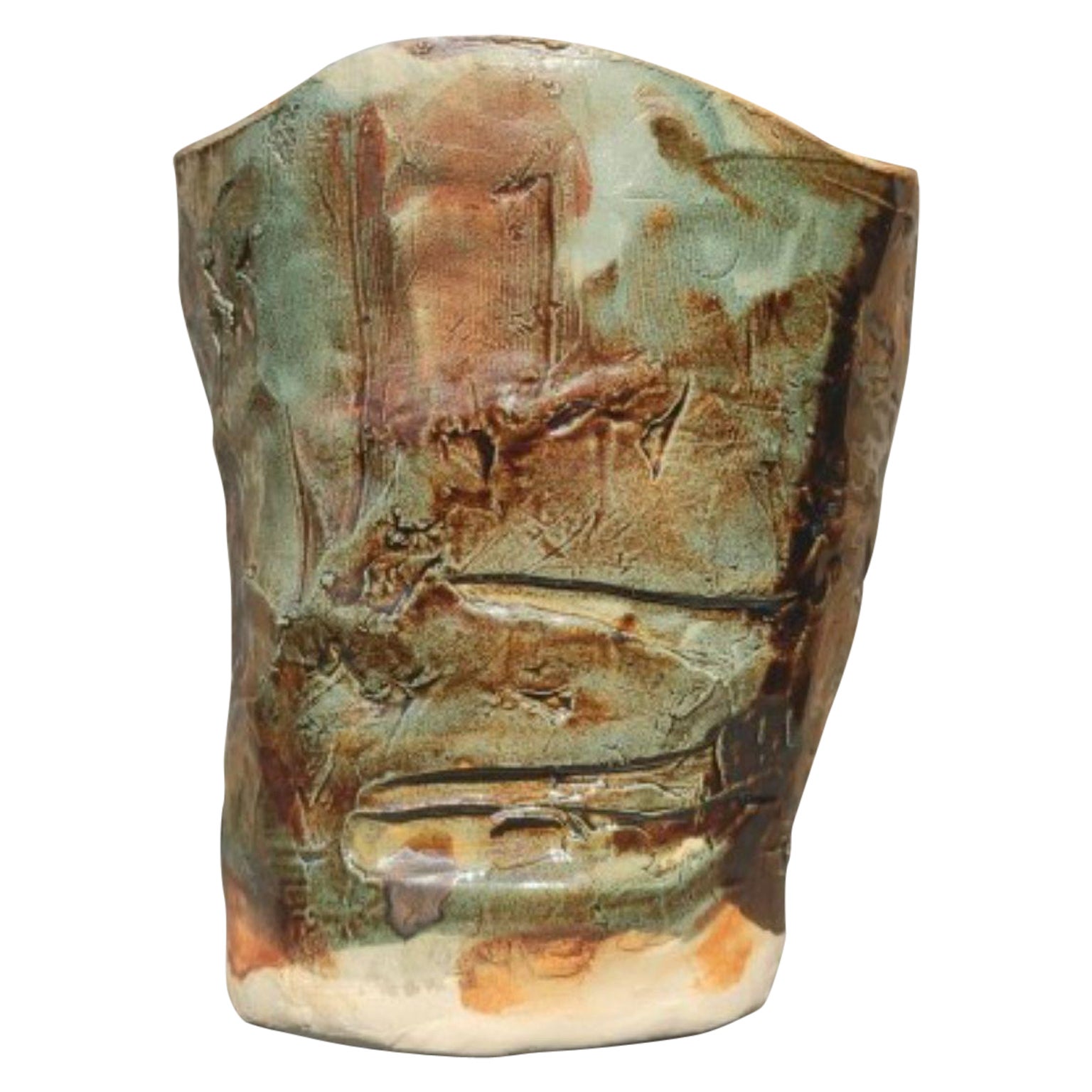 Rustyvase 1 Stoneware Vase by Odatempo For Sale
