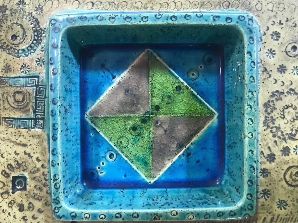 Finnish Rut Bryk ‘Finland’ Ceramic Square Wall Relief or Bowl