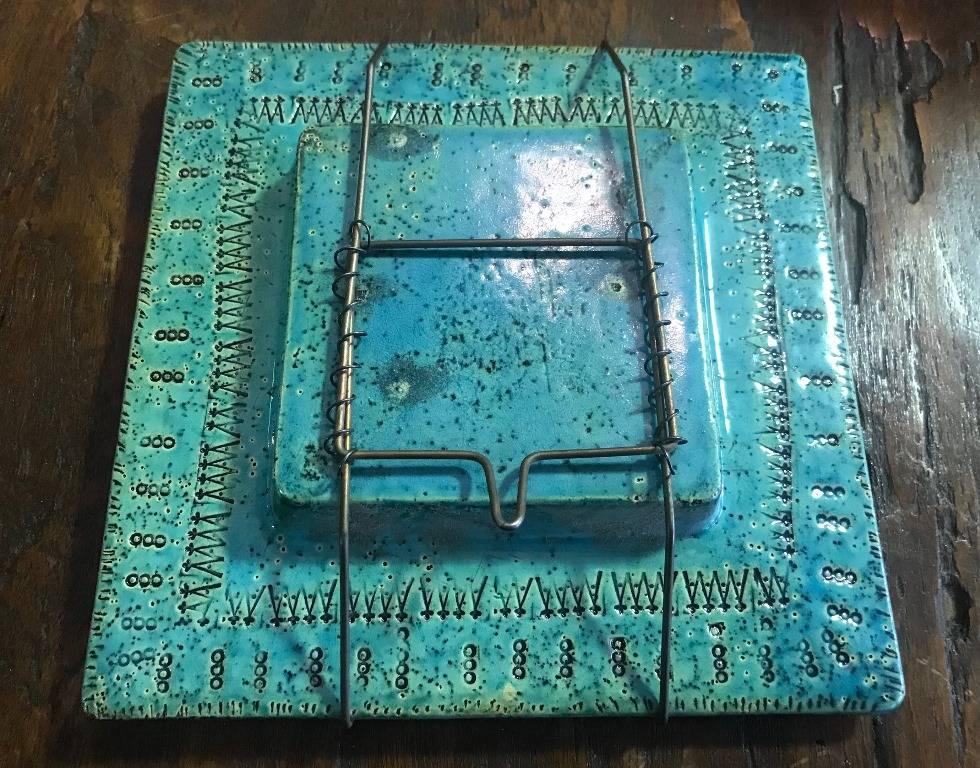 Rut Bryk ‘Finland’ Ceramic Square Wall Relief or Bowl In Excellent Condition In Studio City, CA
