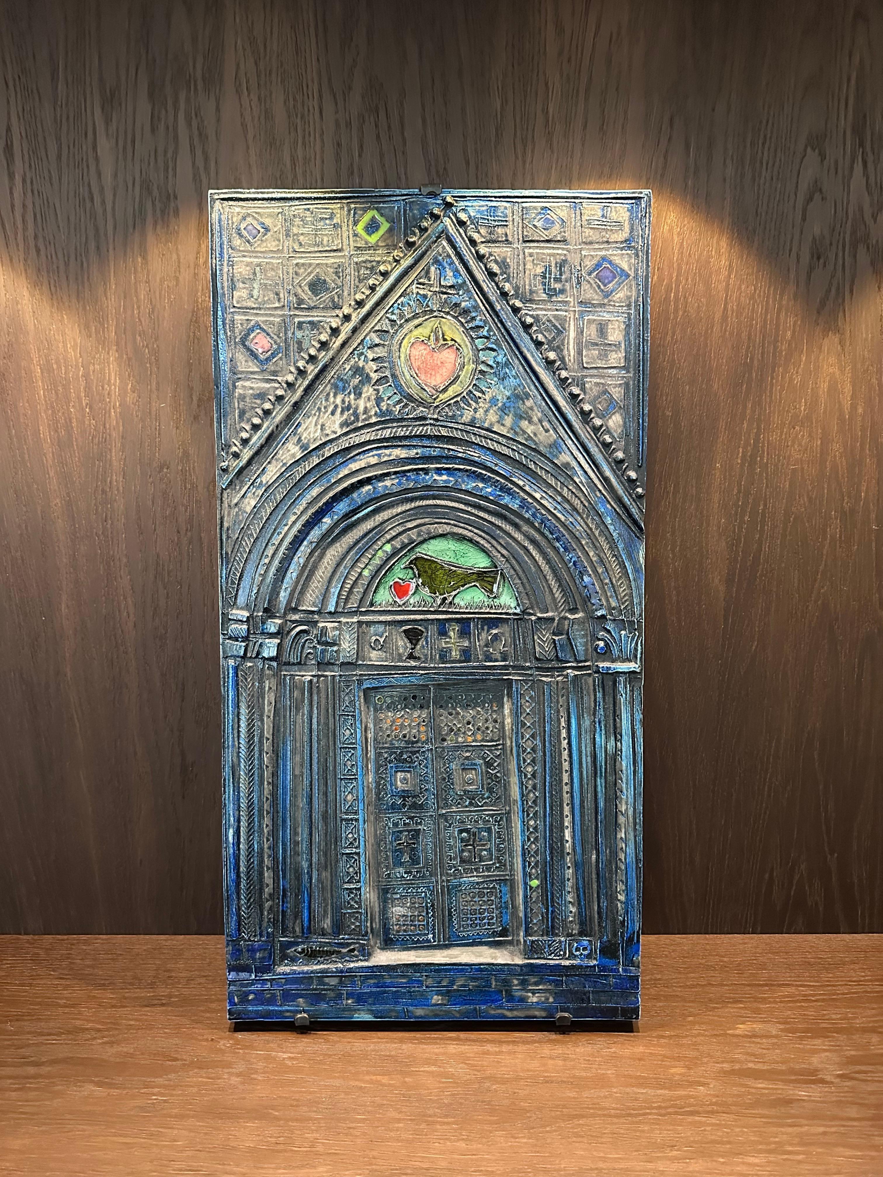Scandinavian Modern RUT BRYK ”Siena” Cathedral - Large Ceramic Relief, Finland 1950’s
