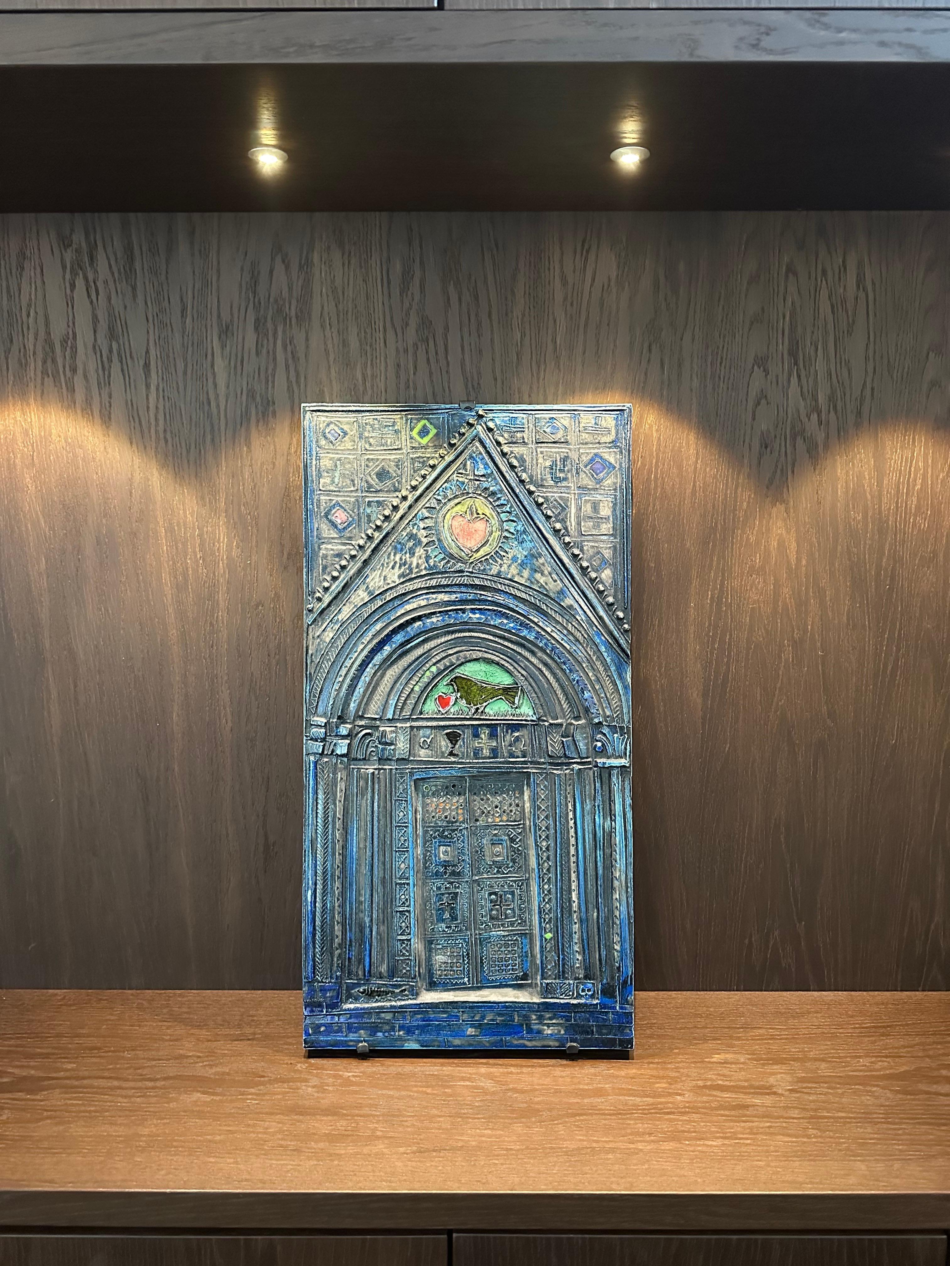 Finnish RUT BRYK ”Siena” Cathedral - Large Ceramic Relief, Finland 1950’s