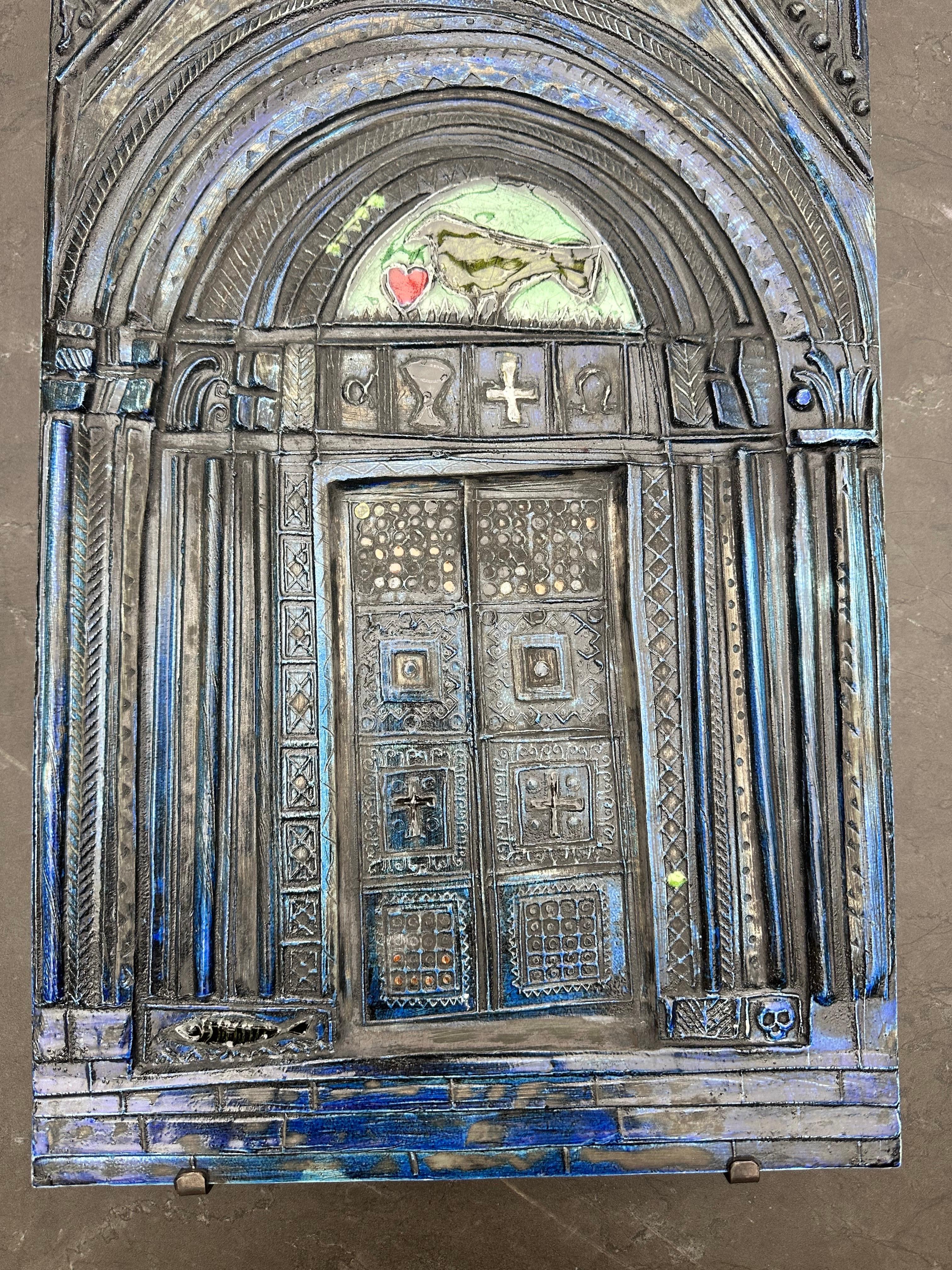 Mid-20th Century RUT BRYK ”Siena” Cathedral - Large Ceramic Relief, Finland 1950’s