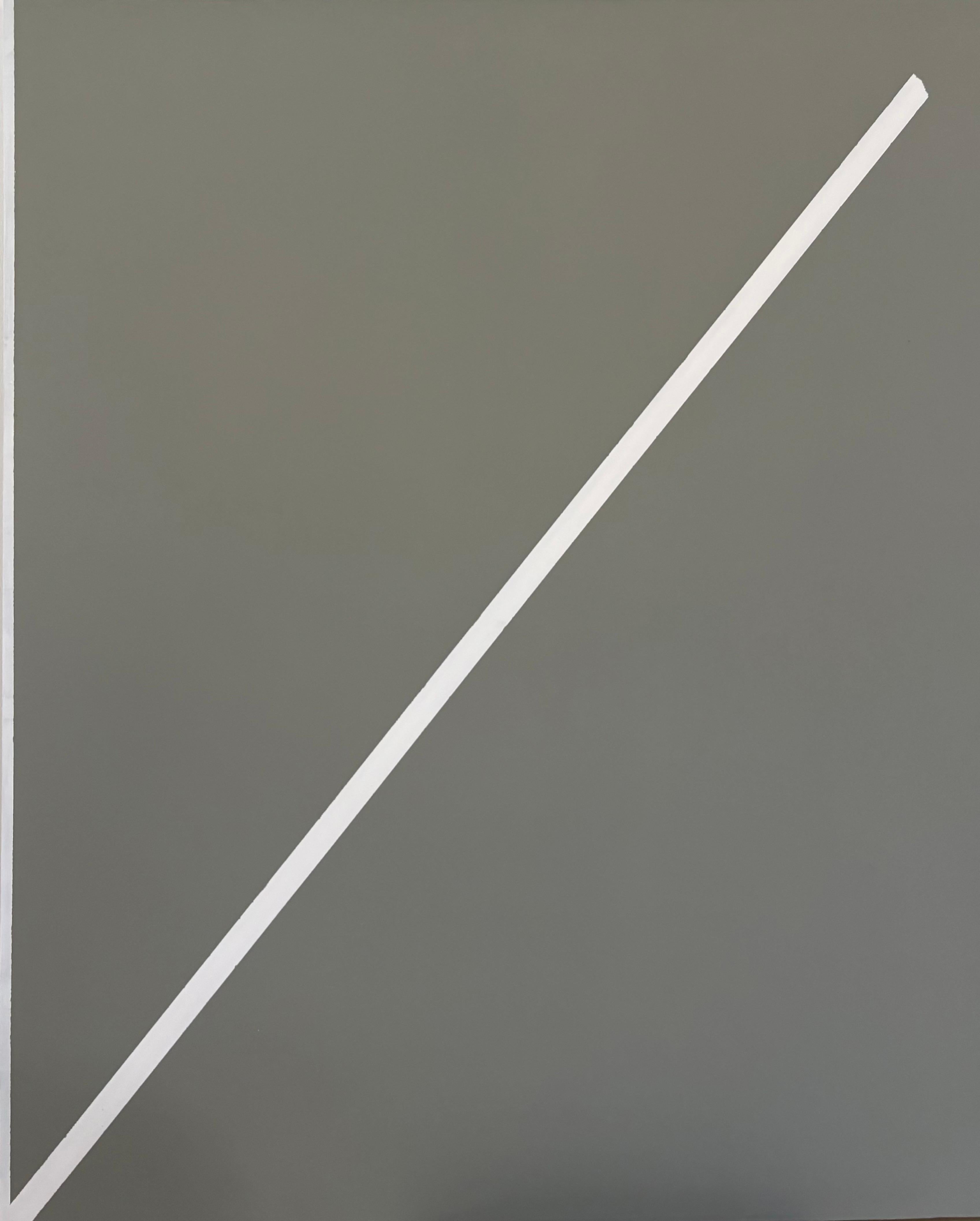 Abstraktes Minimalistisches Monochromes Geometrisches Zeitgenössisches Ölgemälde auf Leinwand