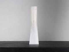 Sleek Modern, Natural White Onyx Contemporary Vase by Lucas Tyra Morten