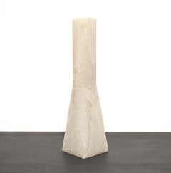 Sleek Modern, Natural White Onyx Contemporary Vase by Lucas Tyra Morten