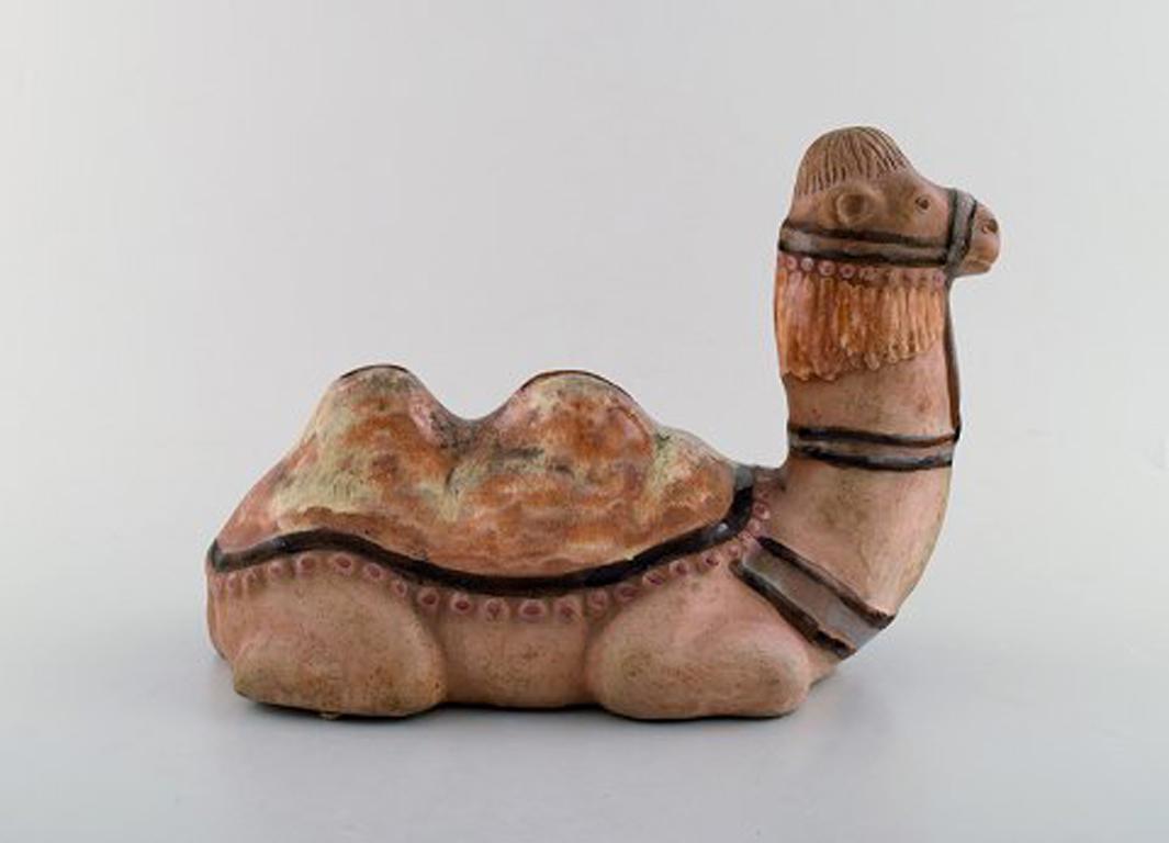 Rutebo Leksand, Schweden, Große Geldschachtel in Form einer Kamelie aus glasiertem Steingut (Skandinavische Moderne) im Angebot