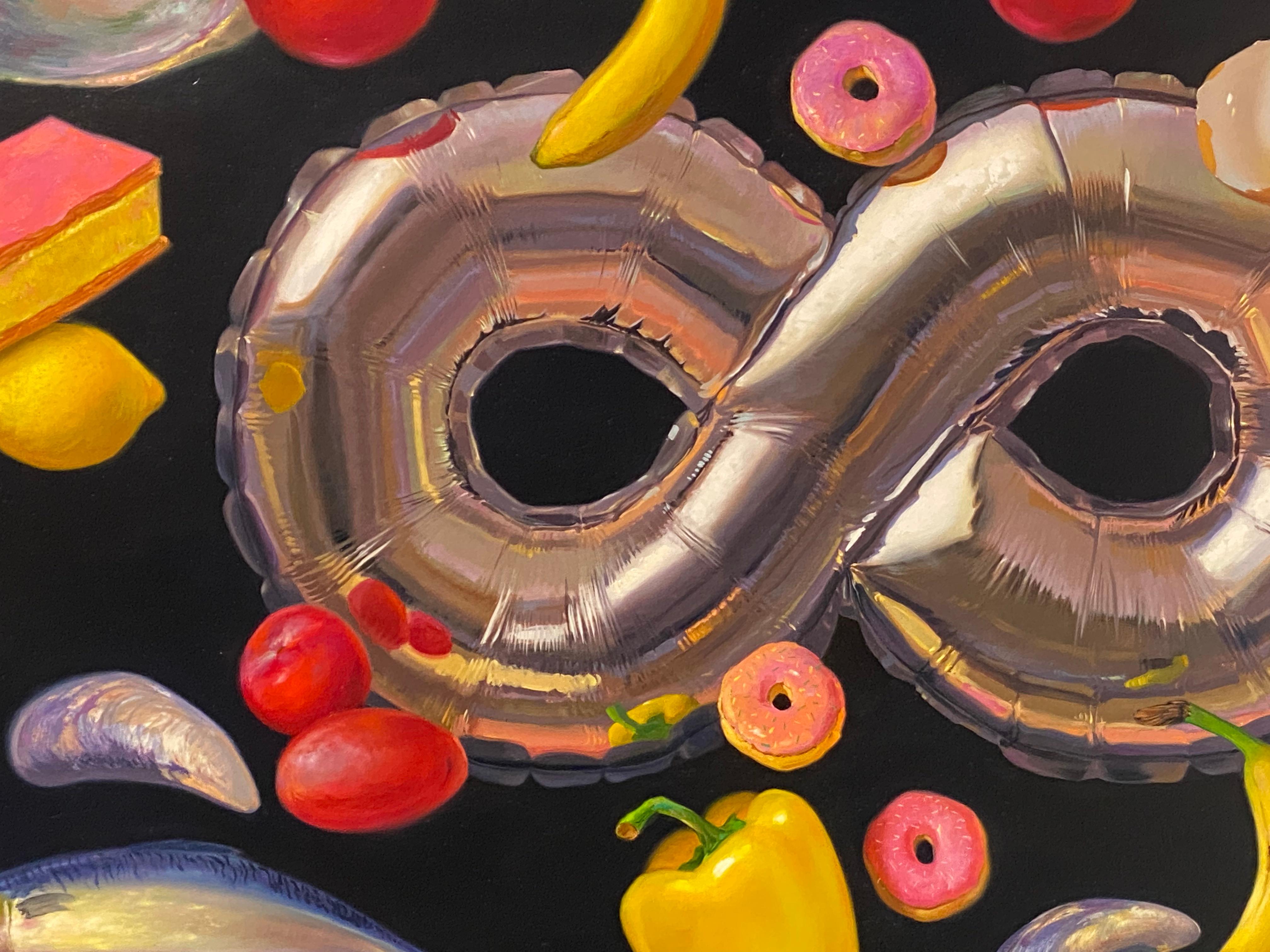 L'Infinito Part One-  Pittura contemporanea del XXI secolo con soggetti di natura morta - Still-Life Painting Nero di Rutger Hiemstra