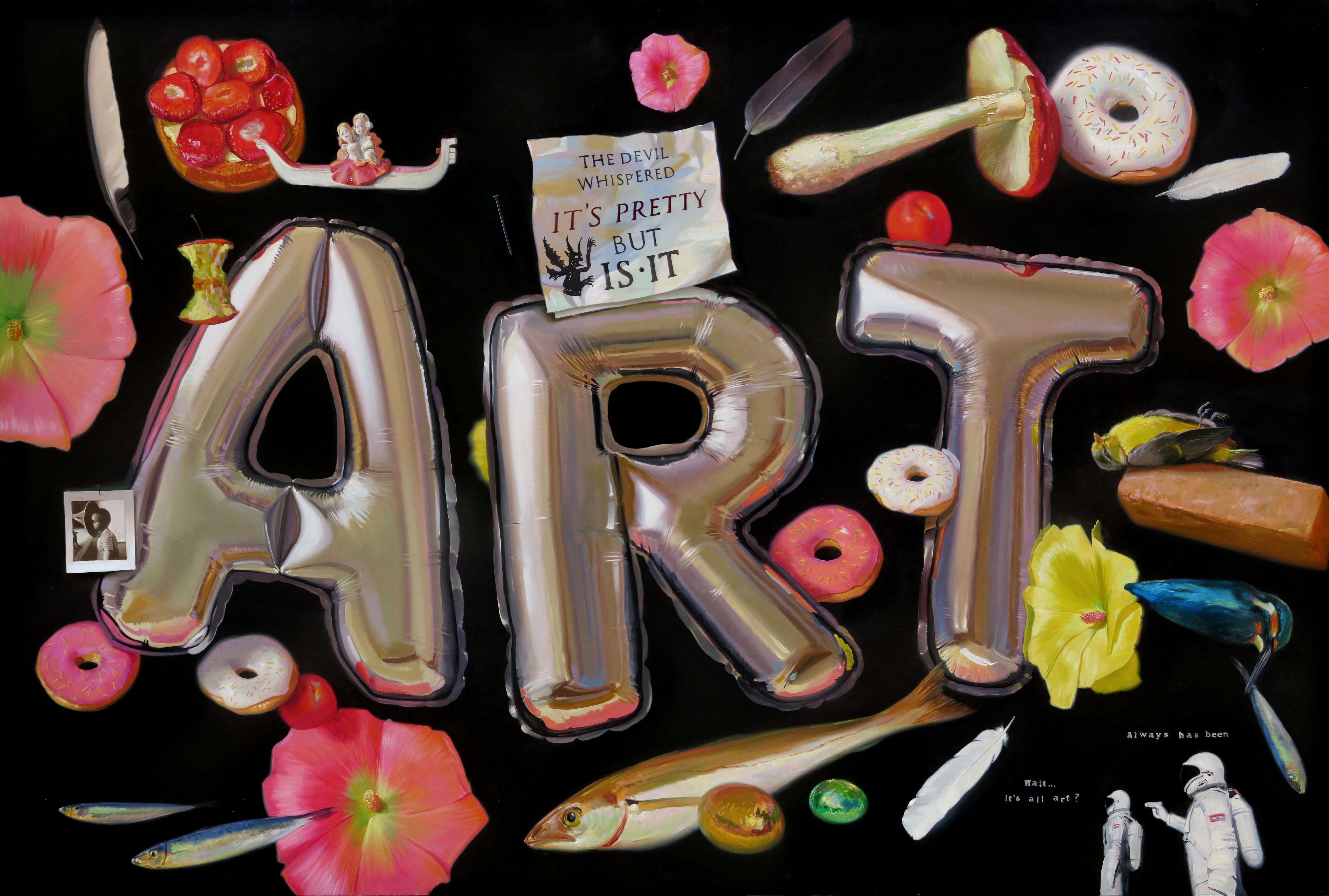 IS IT ART -  21st Century Contemporary Painting, balloons & still-life subjects