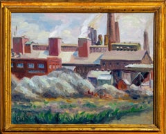 Buffalo, NY Acciaieria Scena americana Modernismo Era WPA Industriale 20° Secolo