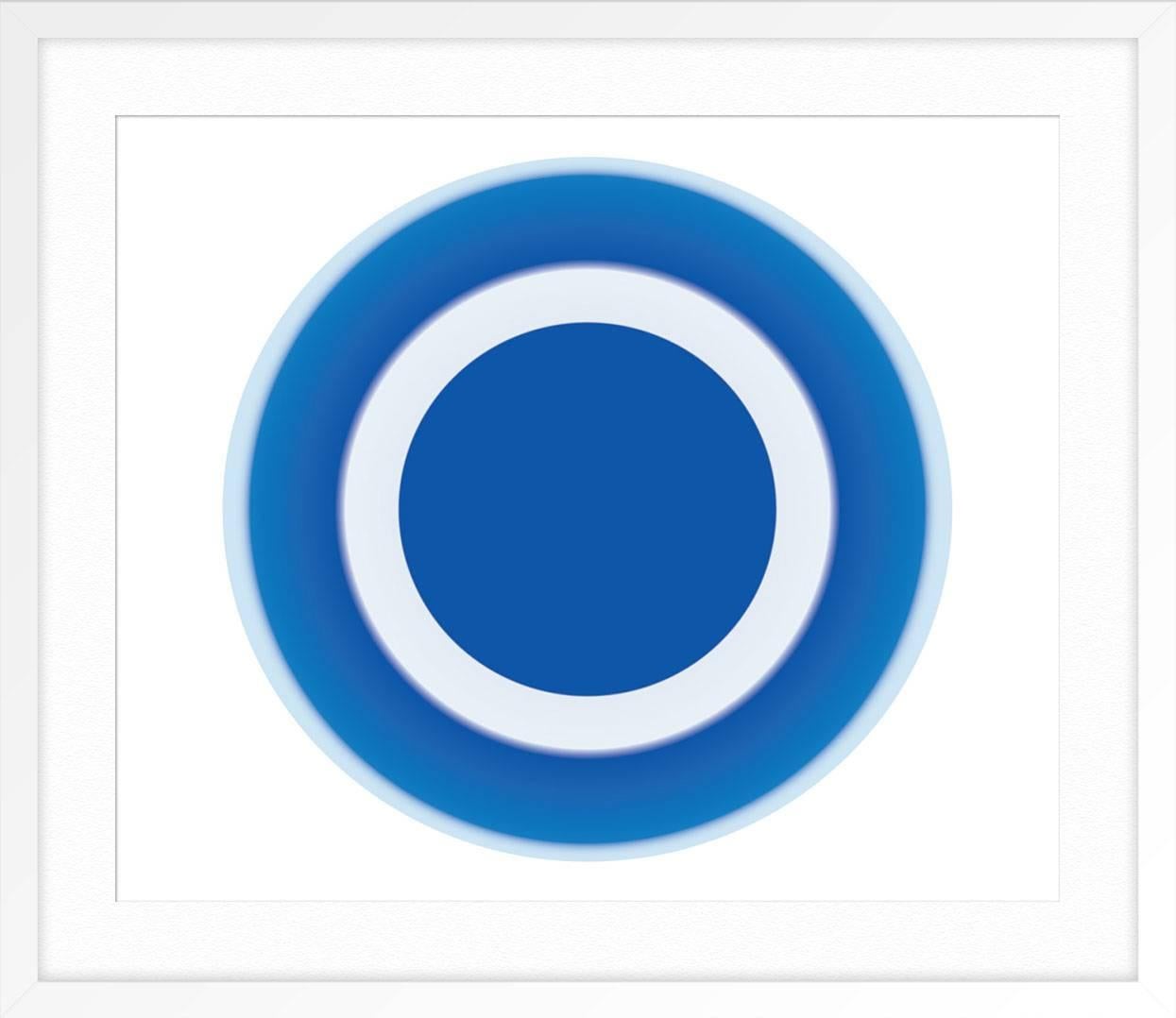 Cobalt Circle - Blue Abstract Print by Ruth Adler