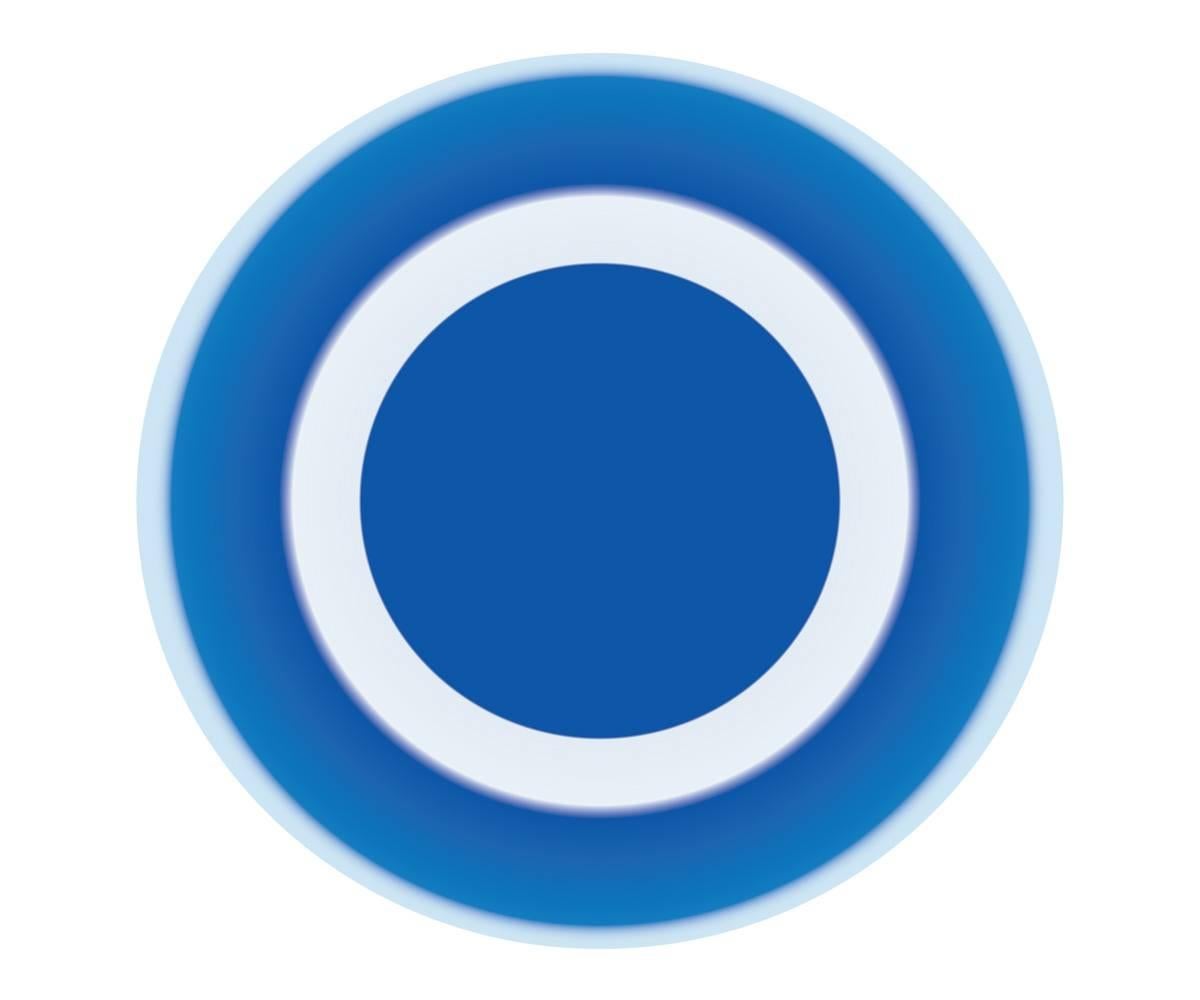 Ruth Adler Abstract Print - Cobalt Circle