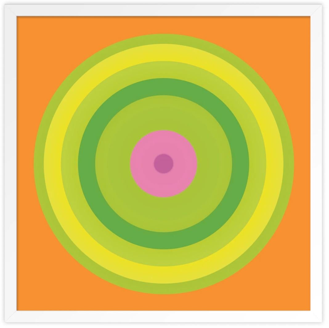 Go Go Circle - Yellow Abstract Print by Ruth Adler