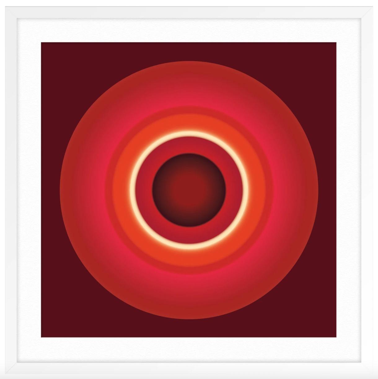 Inner Circle 2 - Red Abstract Print by Ruth Adler