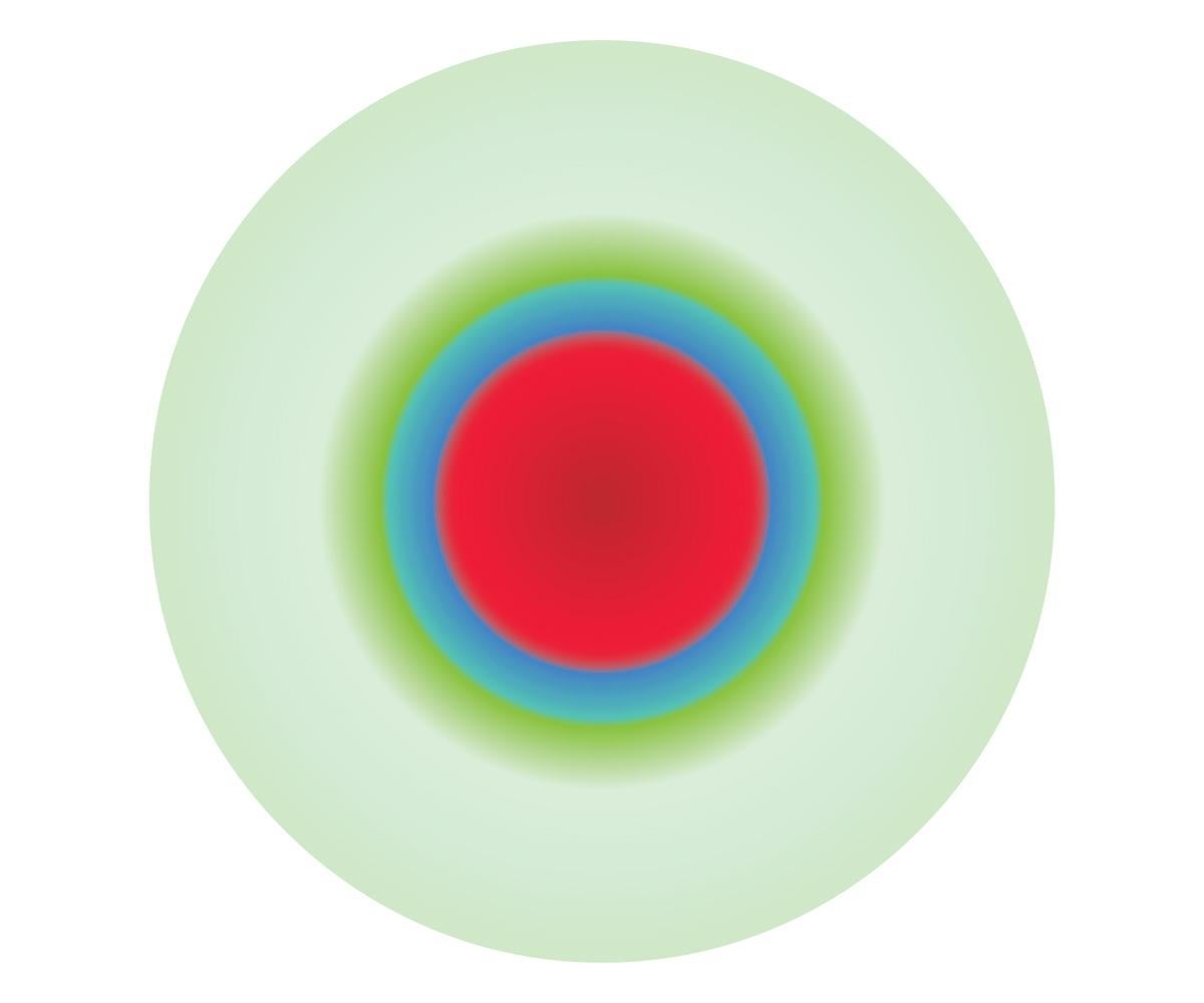 Ruth Adler Abstract Print - Into Red 2