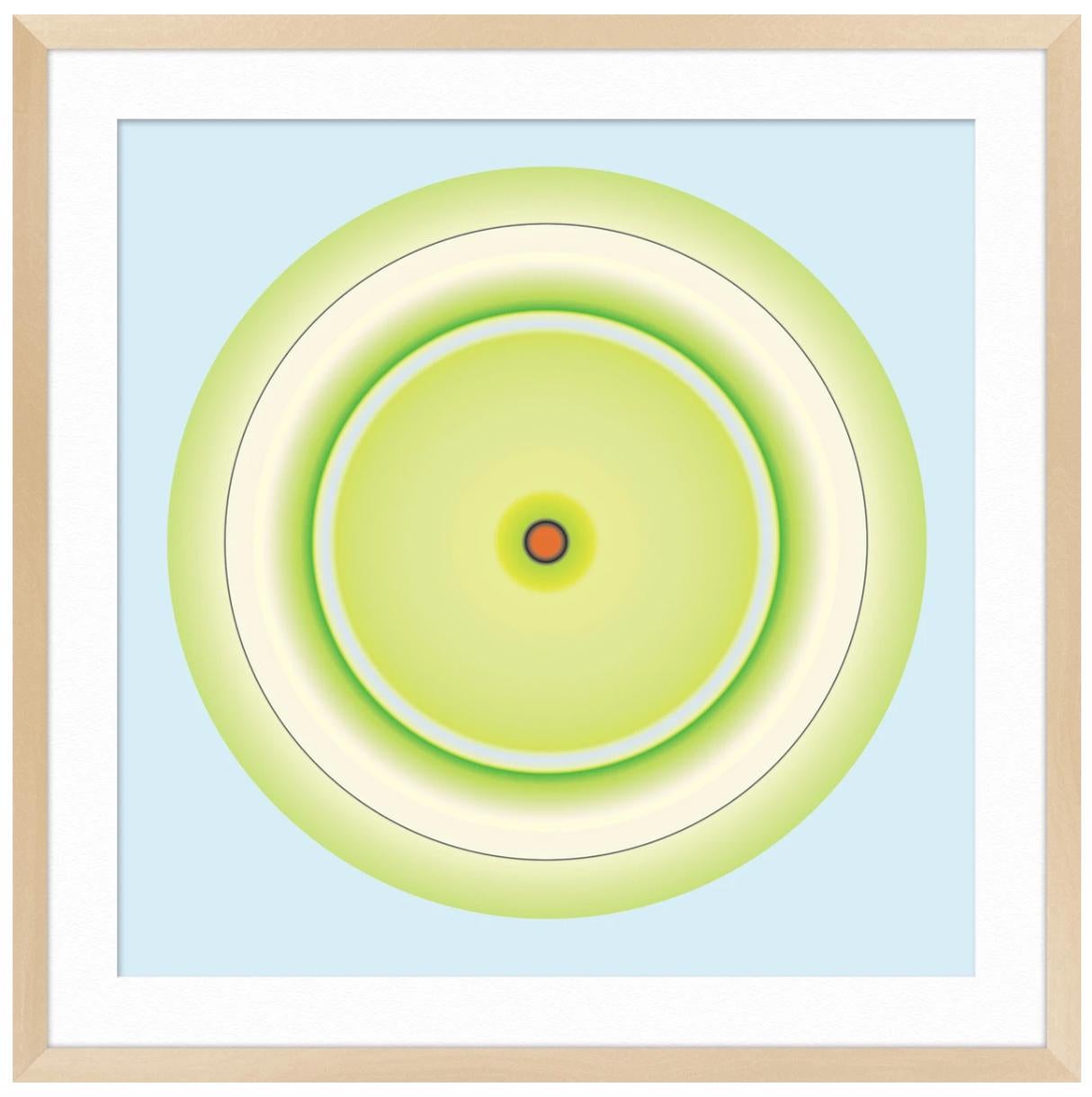 ABOUT THIS PIECE: Color is the foundation of this Canadian artist's work. Her circles start as a mood or idea that eventually evolve into a colored circle. She is curious how different colors interact when they're placed next to each other. Within a