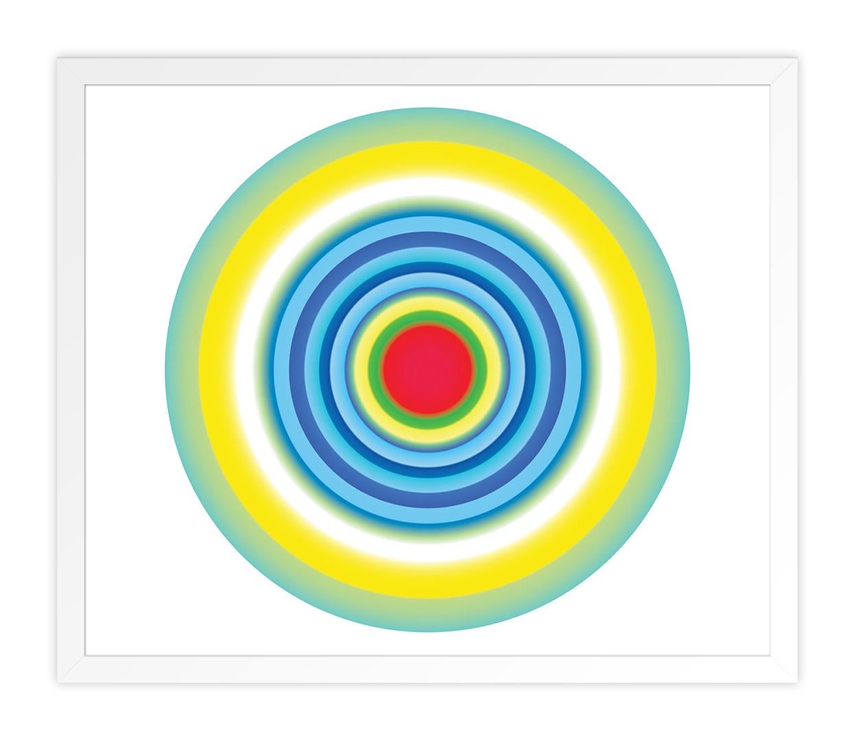 ABOUT THIS PIECE: Color is the foundation of my work. My circles start as a mood or idea that eventually evolves into a colored circle. I am curious how different colours interact when they're placed next to each other. I experiment with intensity
