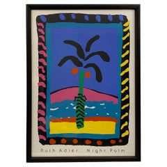 Ruth Adler Night Palm Art Poster, Dated 1985