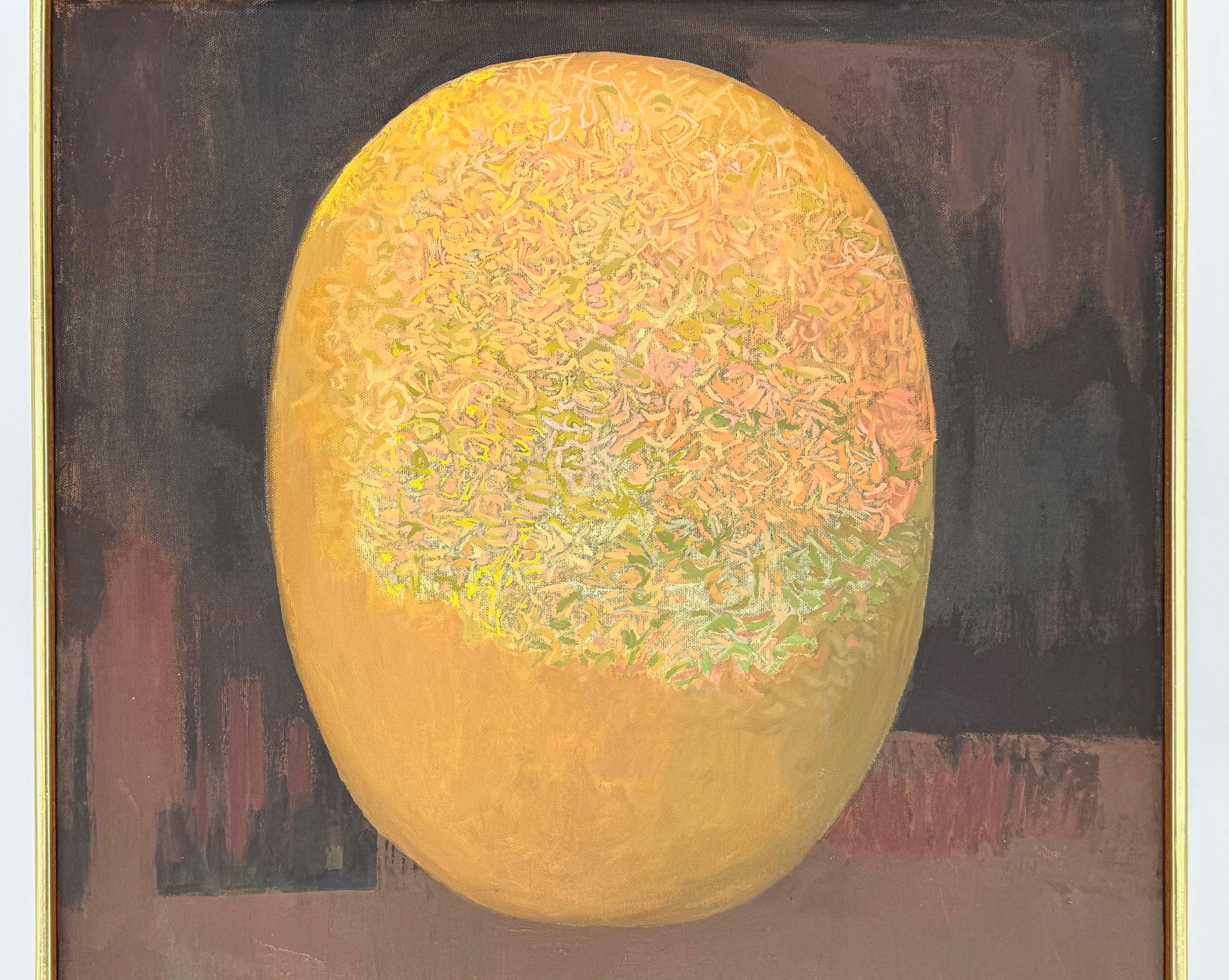 Óleo abstracto sobre lienzo de la artista Ruth Armer (1896-1977).

Titulada 