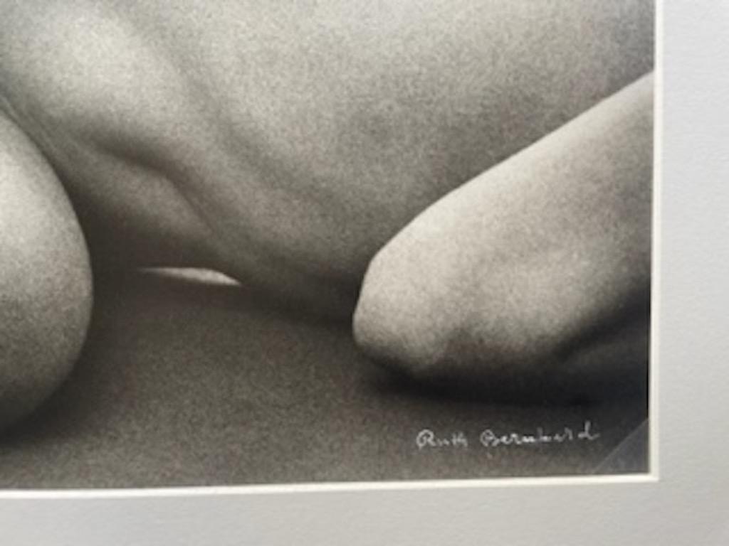 Hips Horizontal - Rare Signed in White on Recto - Black Nude Photograph by Ruth Bernhard