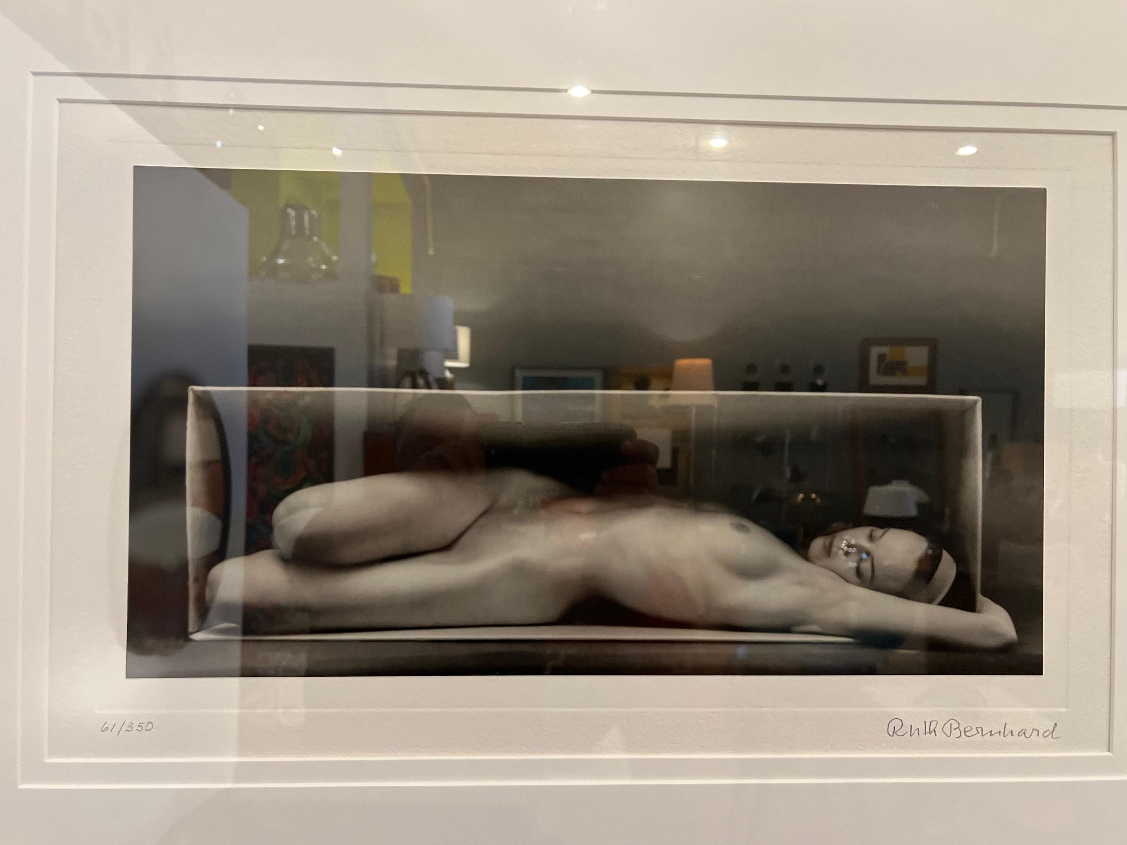 Ruth Bernhard Framed Lithograph 1988 Signed & Numbered Nude in The Box 1964 In Excellent Condition In San Diego, CA