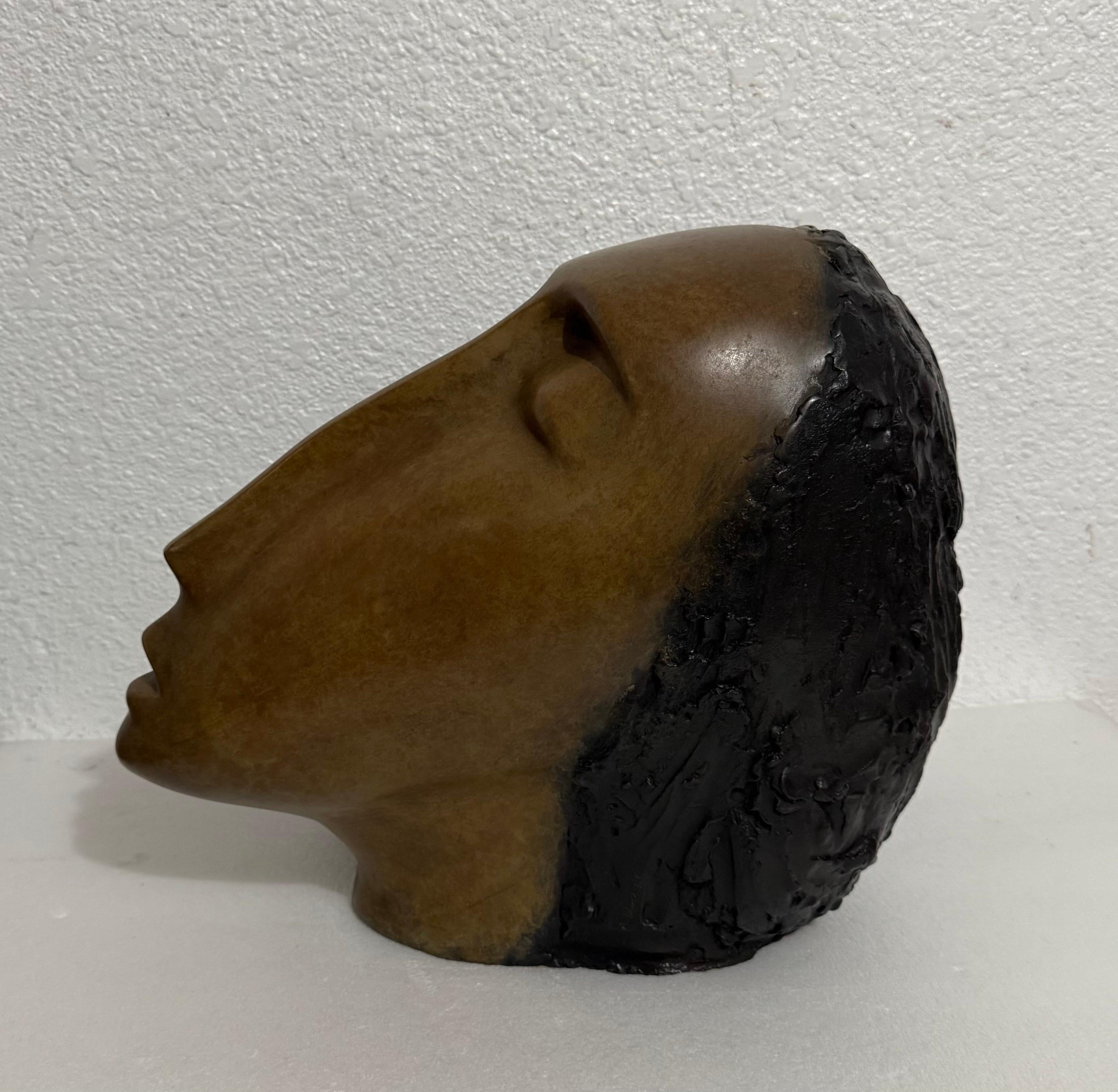 Gran Escultura de Bronce Cabeza de Mujer, Según Modigliani, Ruth Bloch Artista Israelí en venta 10