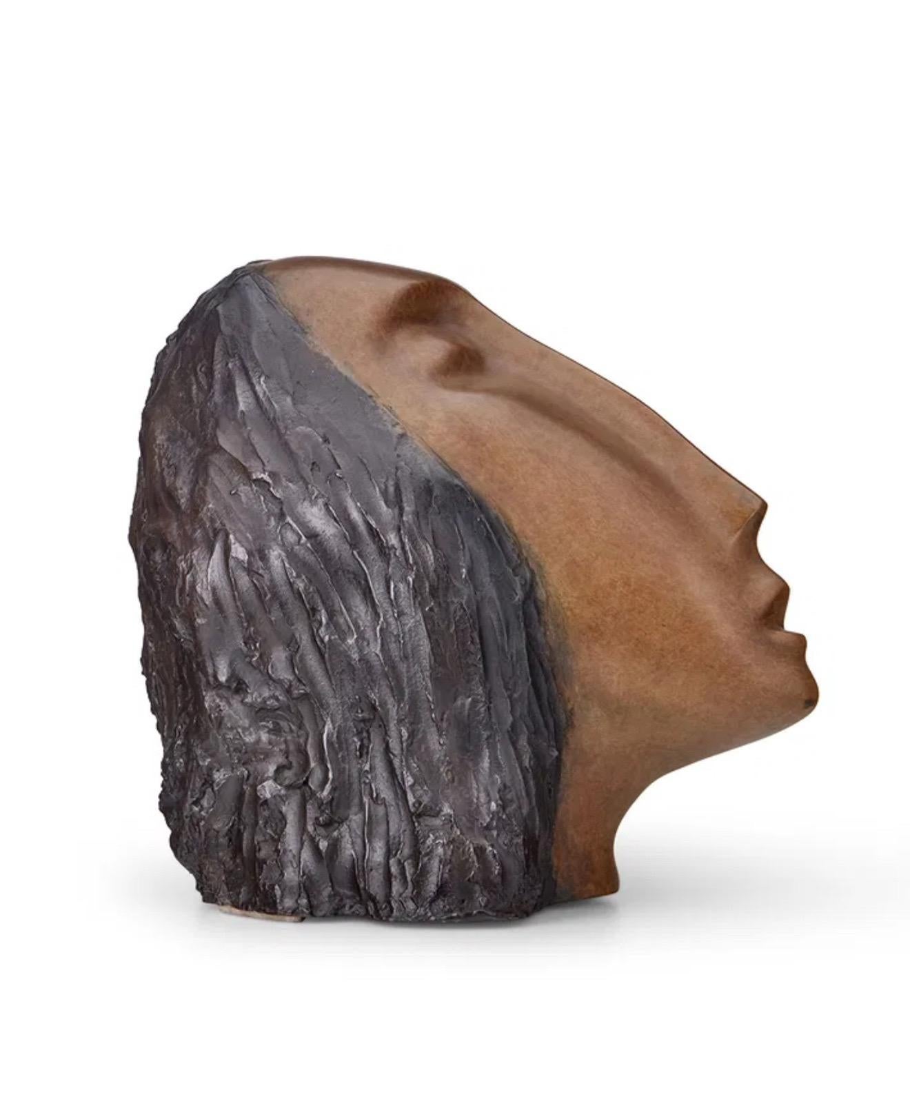 Gran Escultura de Bronce Cabeza de Mujer, Según Modigliani, Ruth Bloch Artista Israelí en venta 4