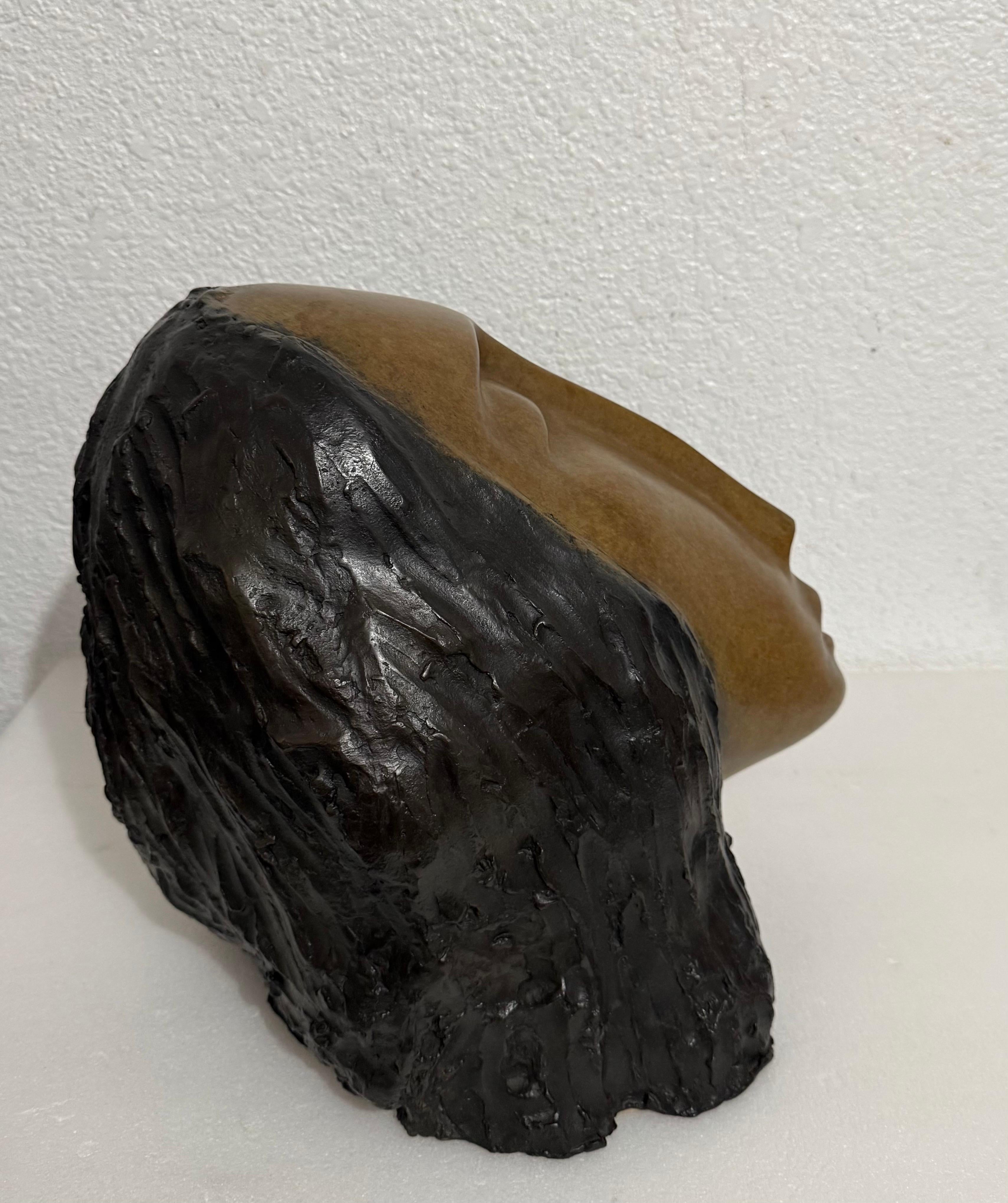 Gran Escultura de Bronce Cabeza de Mujer, Según Modigliani, Ruth Bloch Artista Israelí en venta 7