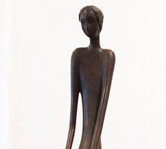 Man on Stool, Bronze Sculpture - Edition 7 of 25