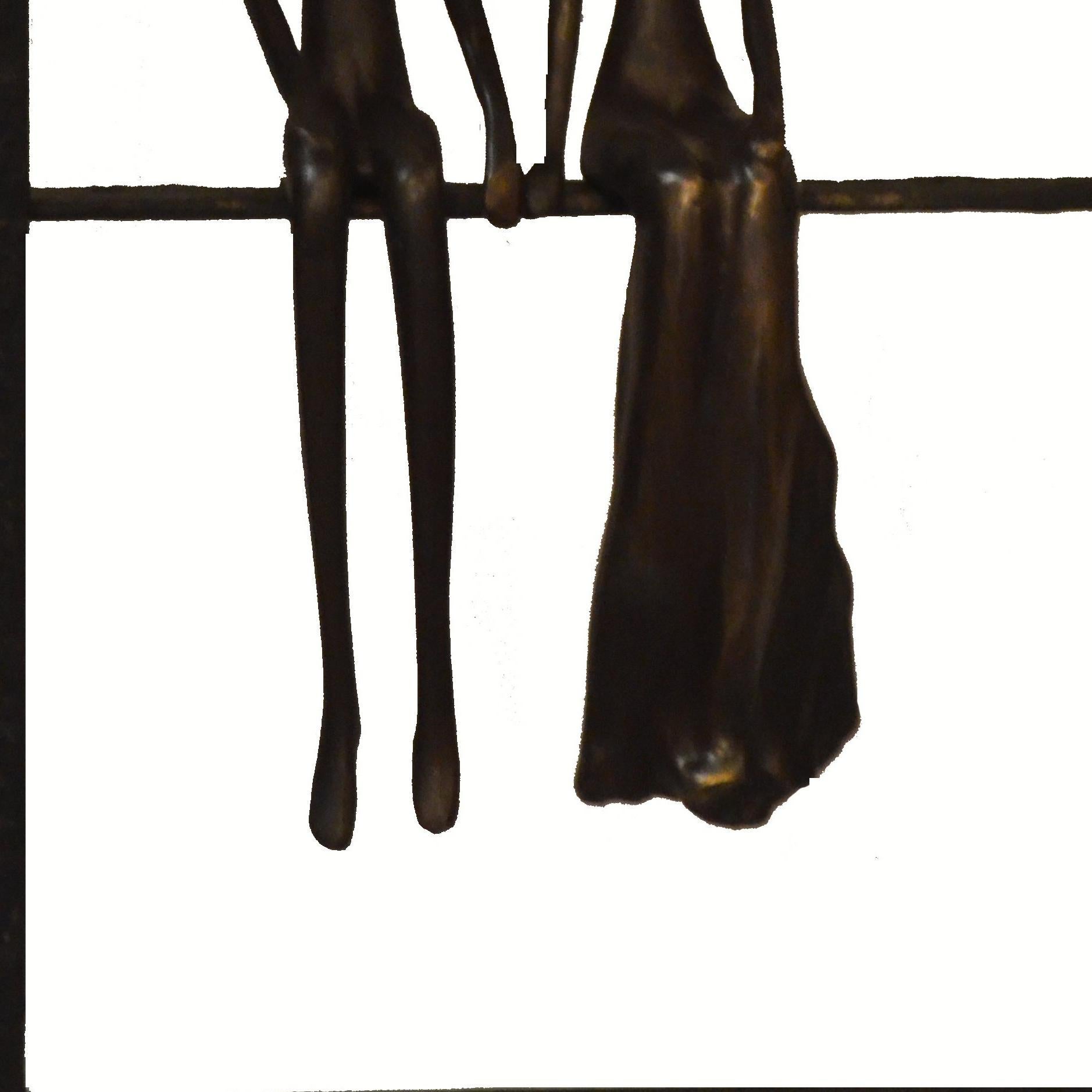 Timidez, Edición 2 de 50 - Figurative Sculpture Negro de Ruth Bloch