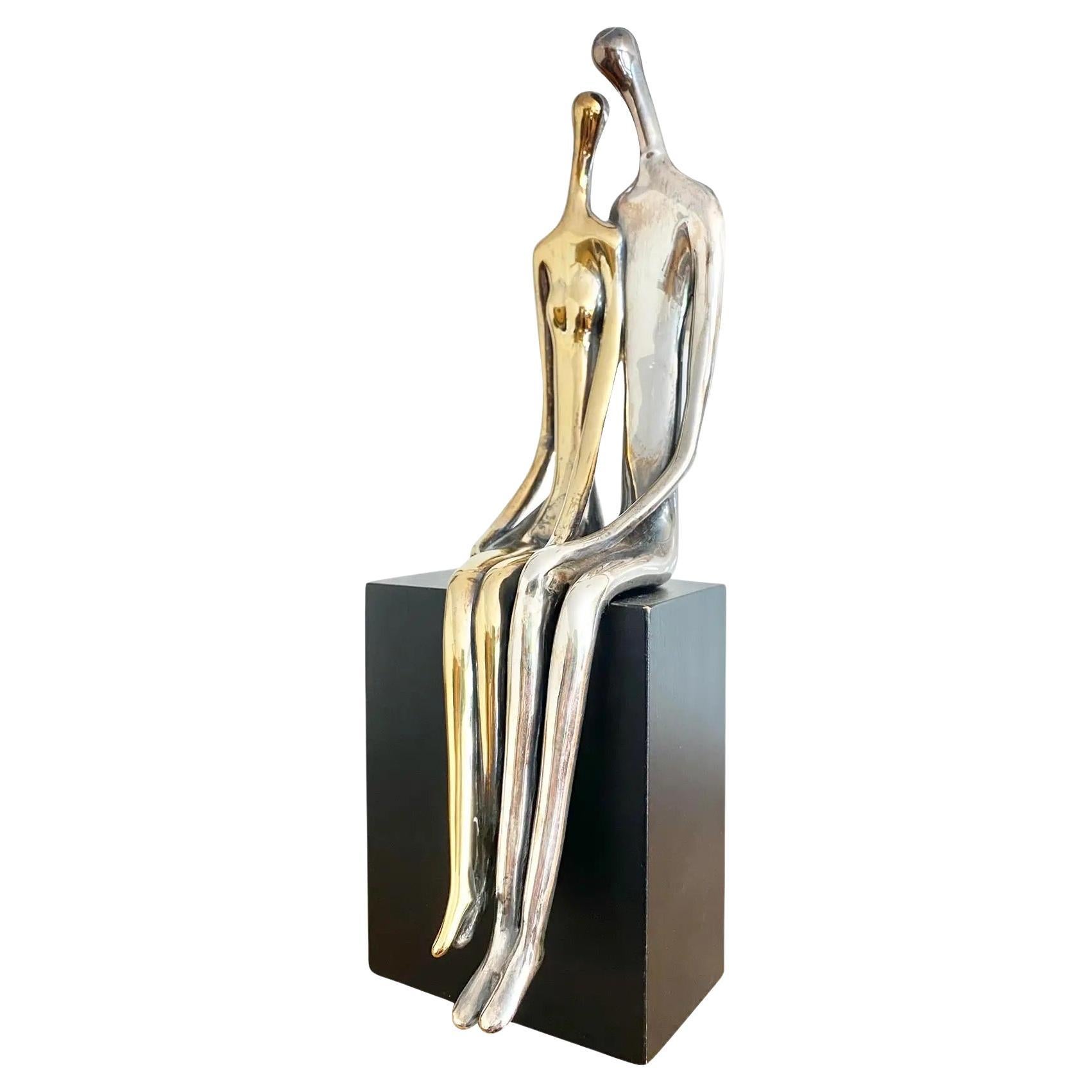 Ruth Bloch Sterling Silver "Lovers" Sculpture