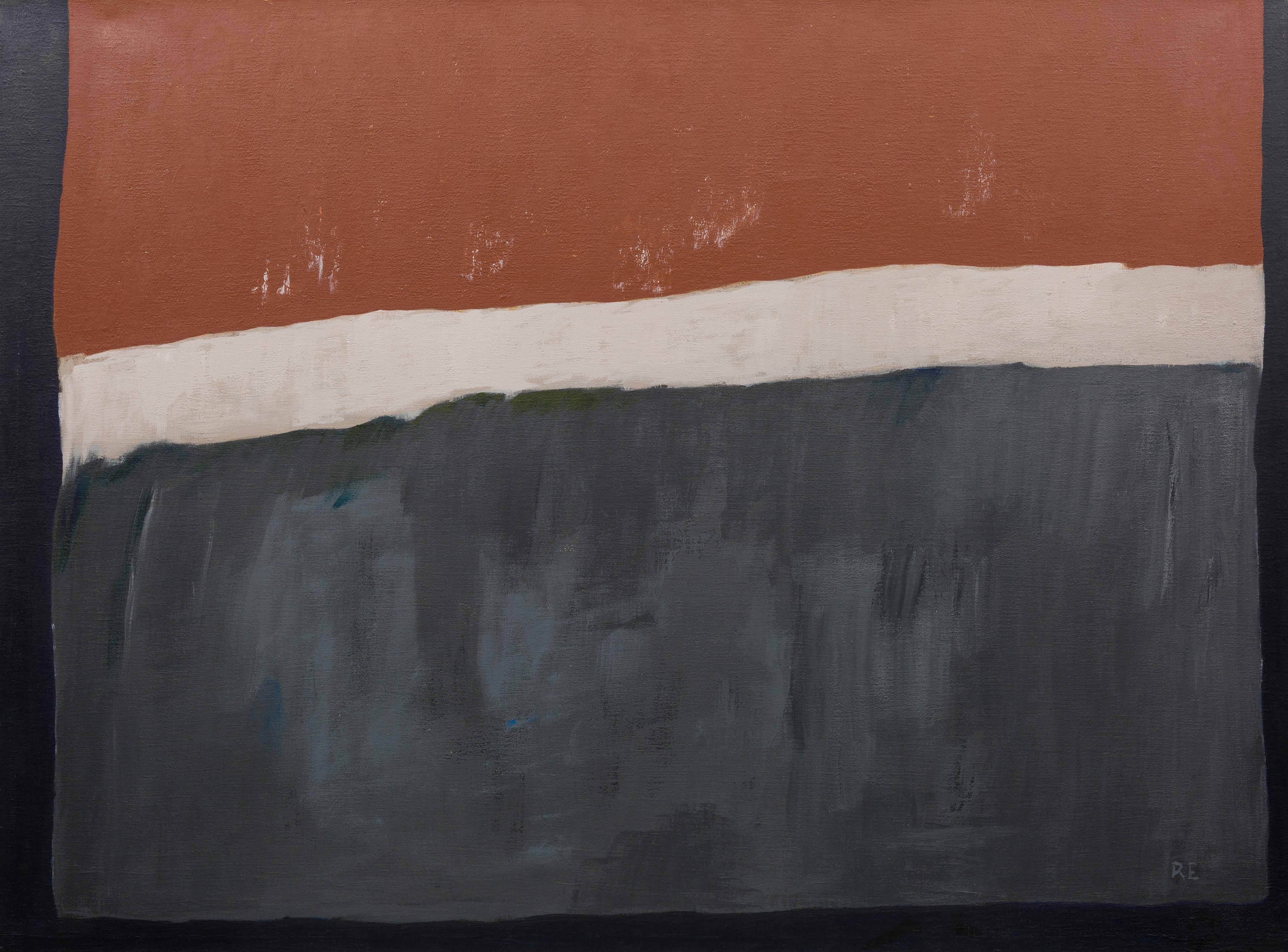 Ruth Eckstein Landscape Painting - Black Fields XI