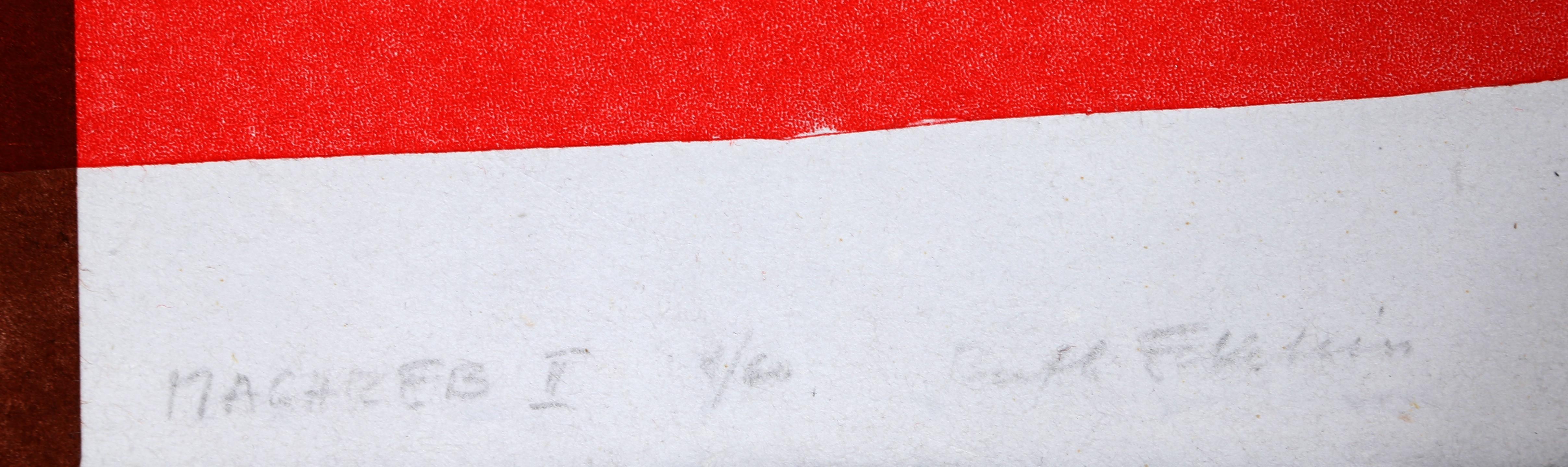Maghreb II, Minimalist Abstract Lithograph by Ruth Eckstein For Sale 1