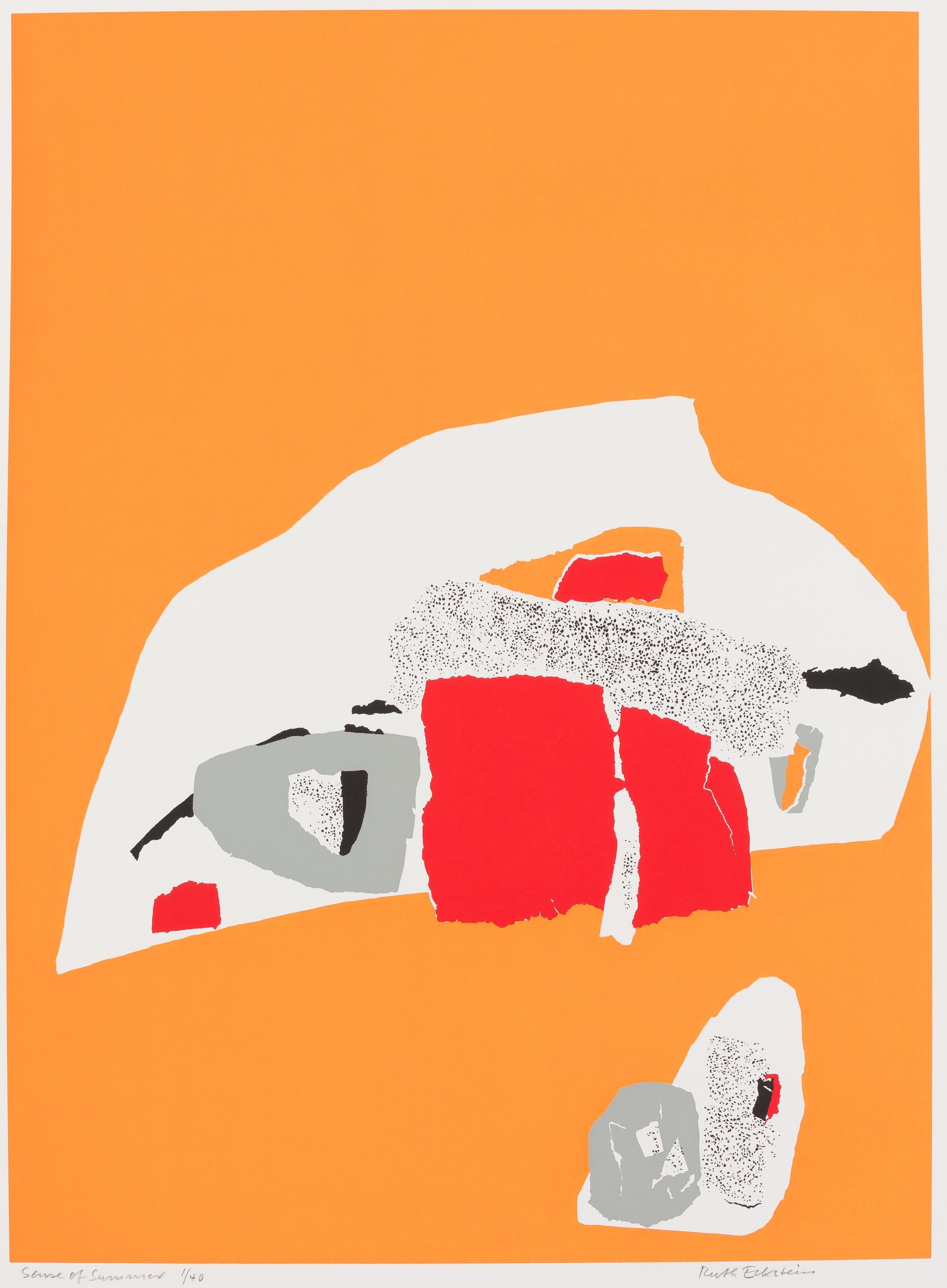 Ruth Eckstein Abstract Print – Der Sinn des Sommers