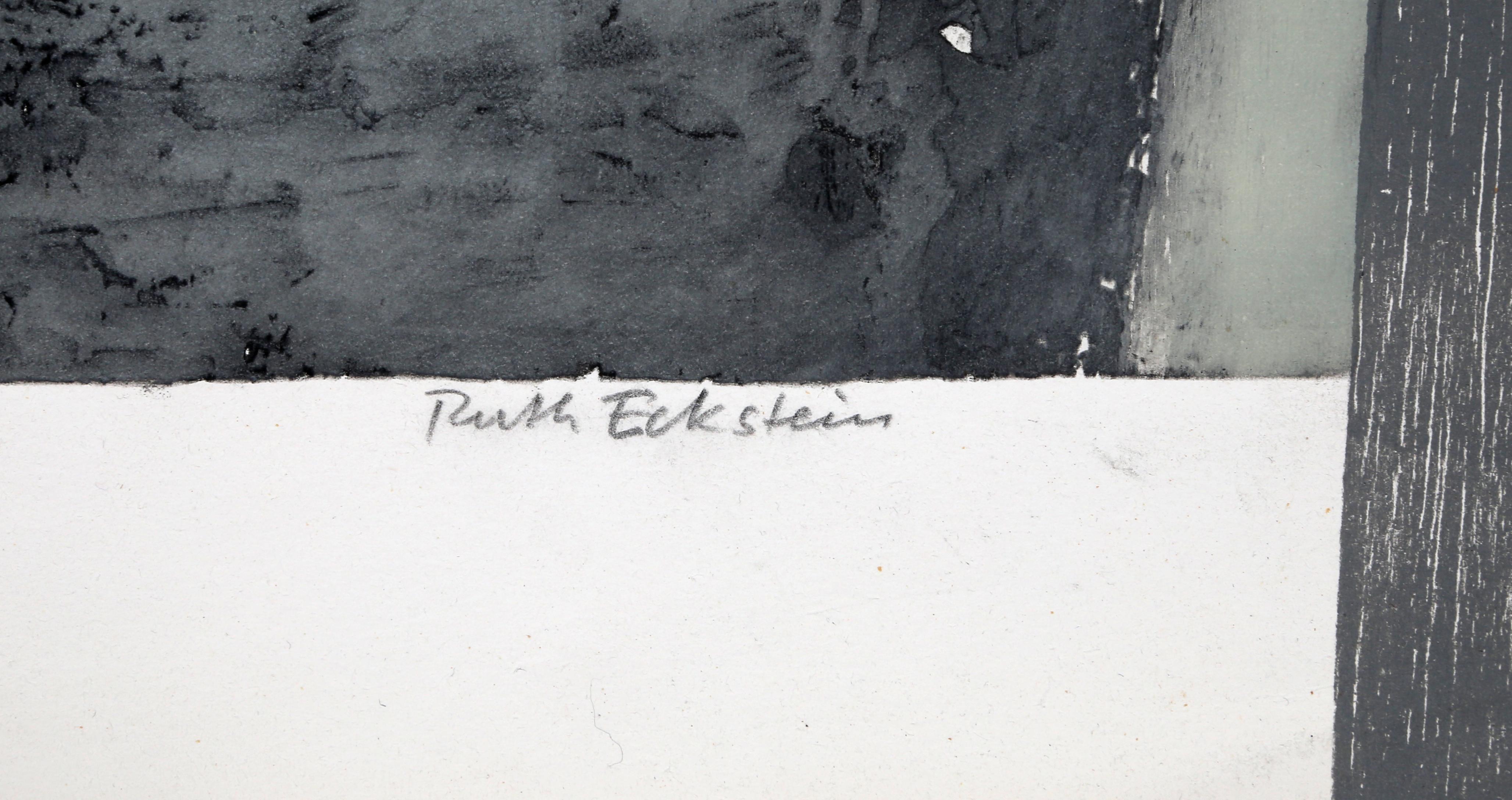 Trunk 1, Minimalist Abstract Lithograph by Ruth Eckstein For Sale 3