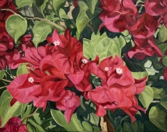 Paint The Townes Red : dipinto a olio su tela raffigurante dei fiori