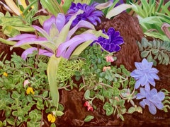 Paletta Princeton : Pittura a olio su tela raffigurante fiori e piante