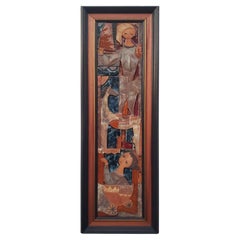 Ruth Faktor Faktorowicz Modernist Israeli Figurative Ceramic Tile Wall Art