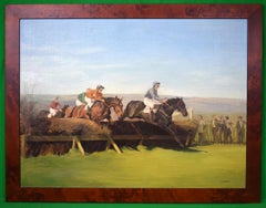 "English Steeplechase" Acrylic On Canvas By Ruth Gibbons