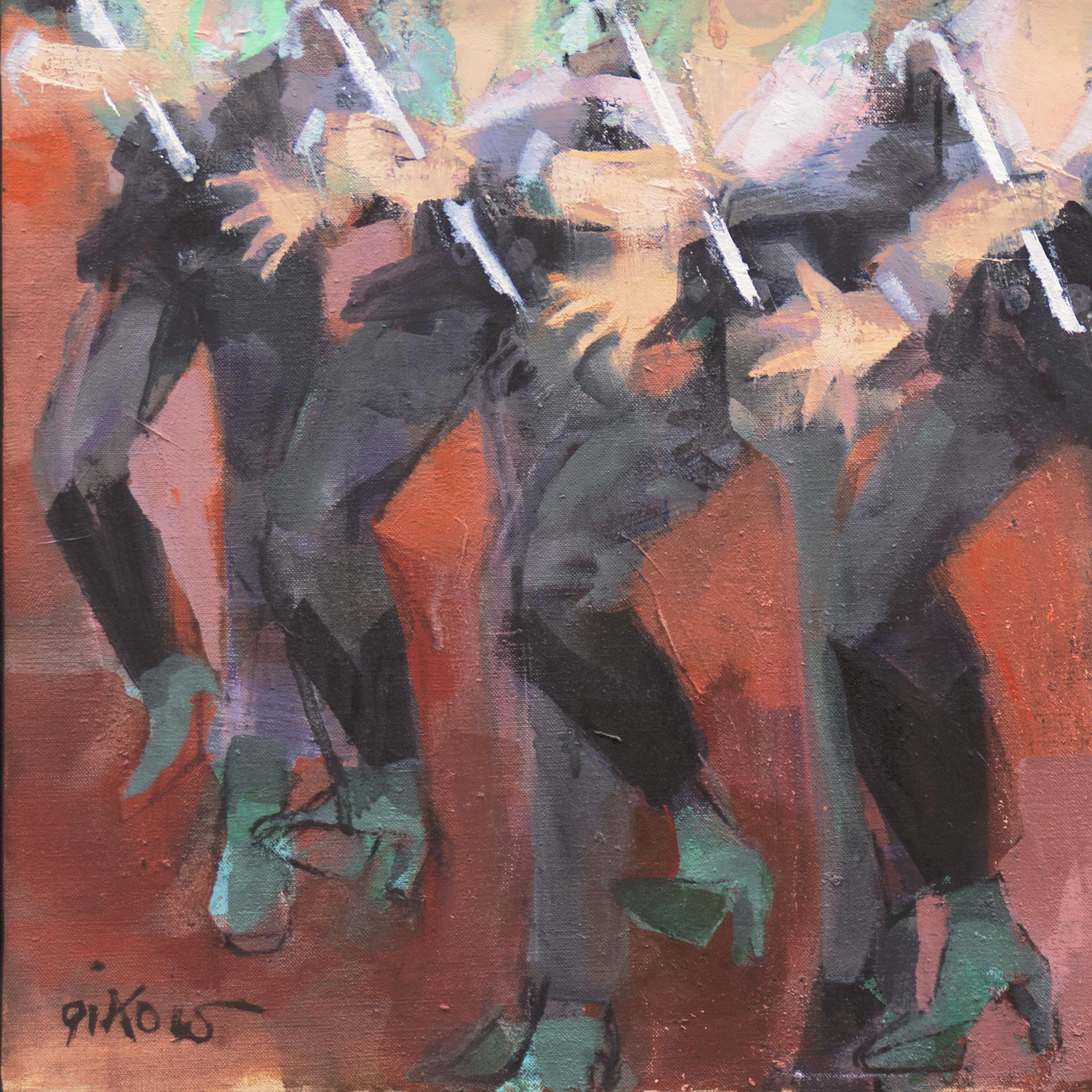 'Chorus Line', Cooper Union, WPA, MoMA, Metropolitan, Smithsonian, Woman Artist - Post-Impressionist Painting by Ruth Gikow