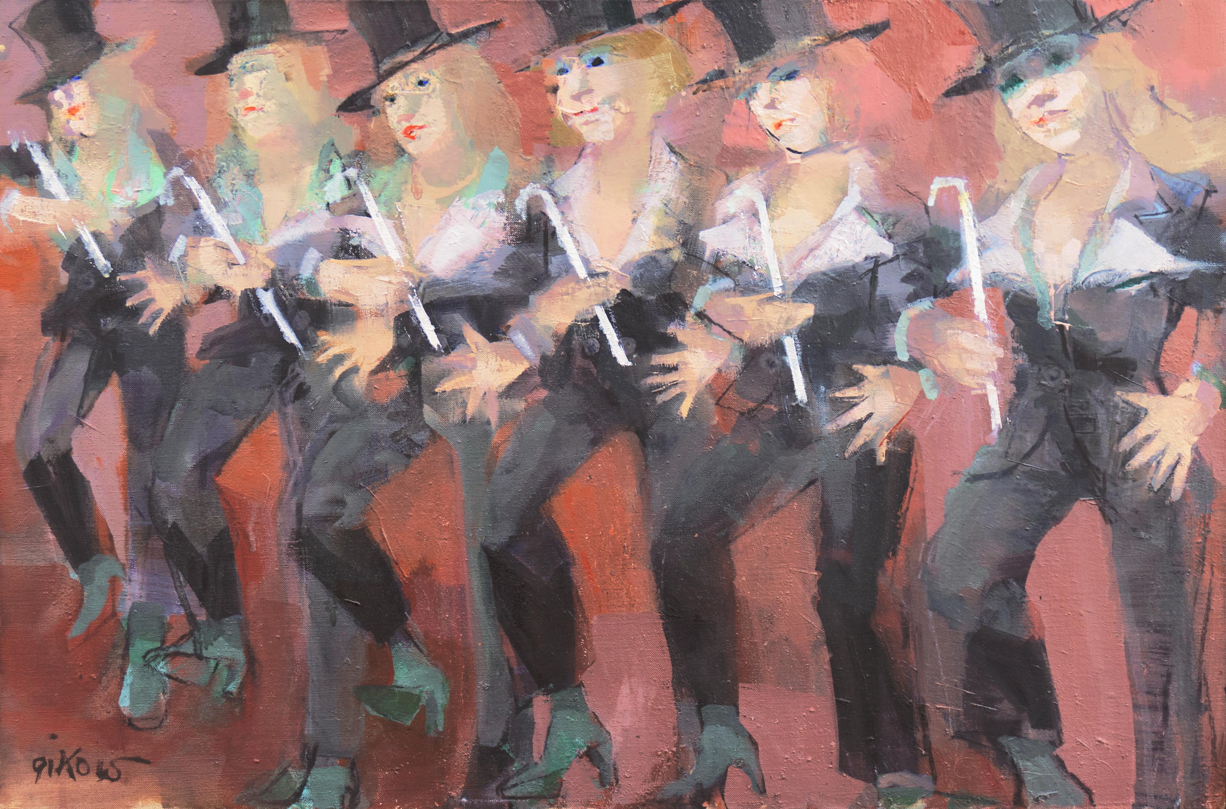 'Chorus Line', Cooper Union, WPA, MoMA, Metropolitan, Smithsonian, Woman Artist - Painting by Ruth Gikow