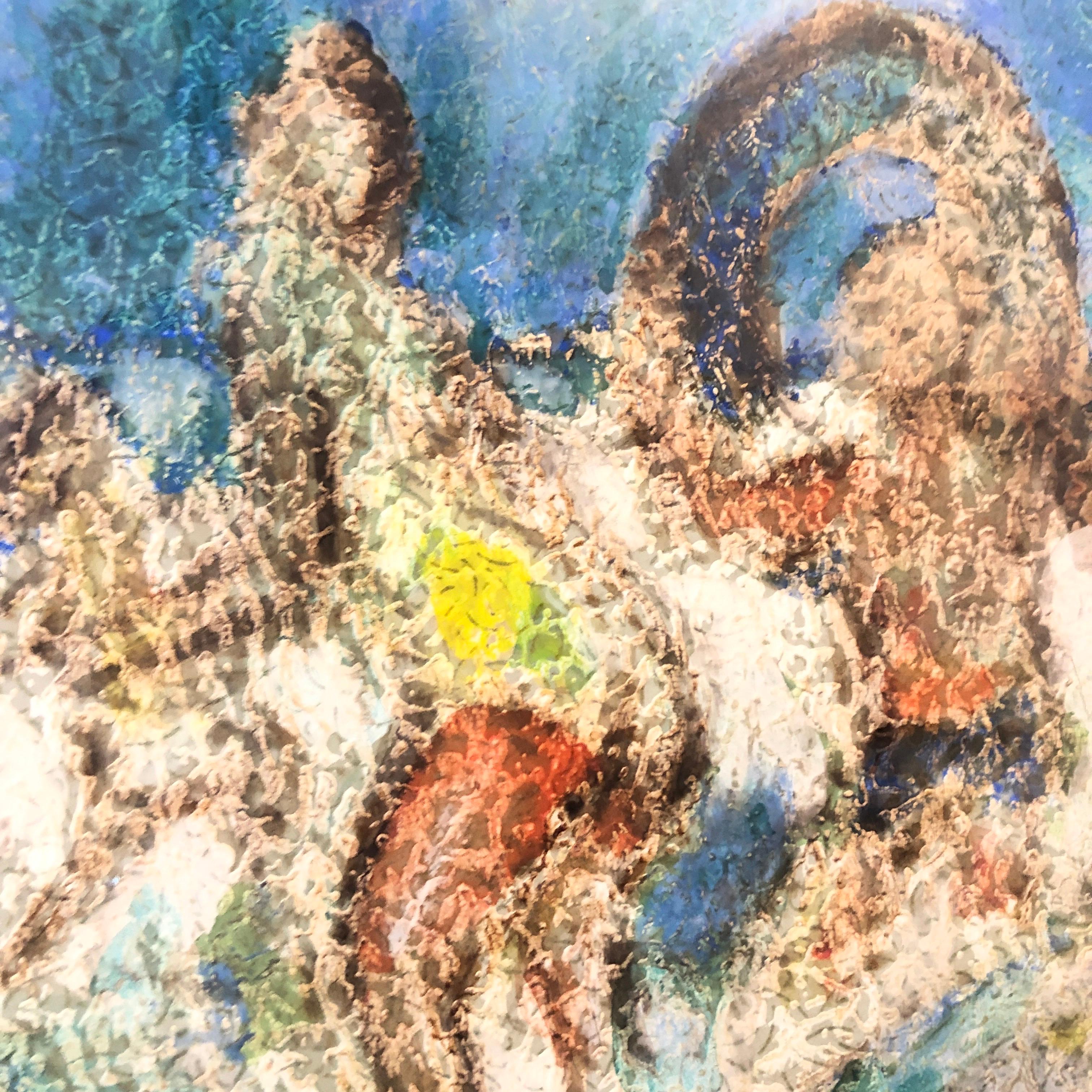 Modernist Beach Scene Painting, Playing Ball in Surf, WPA Jewish Woman Artist For Sale 4