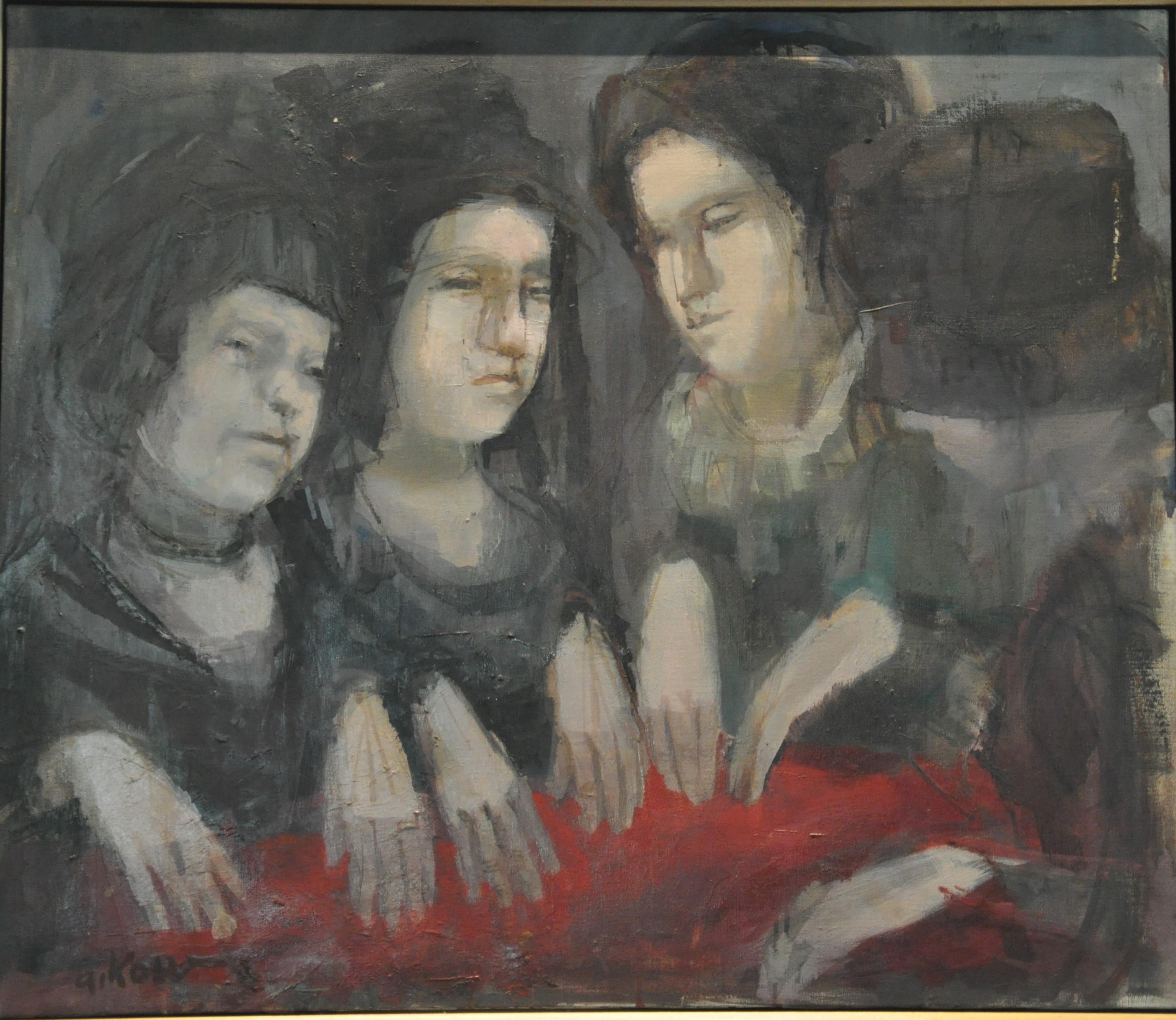 Ruth Gikow Portrait Painting – Seance