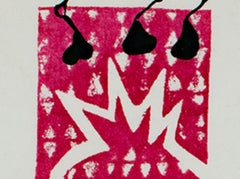 "Pear & Pomegranate, " original color silkscreen by Ruth Grotenrath