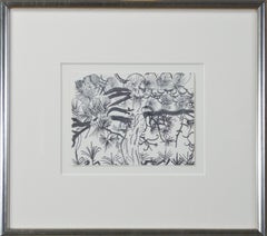 "Pino", litografía offset en blanco y negro de Ruth Grotenrath