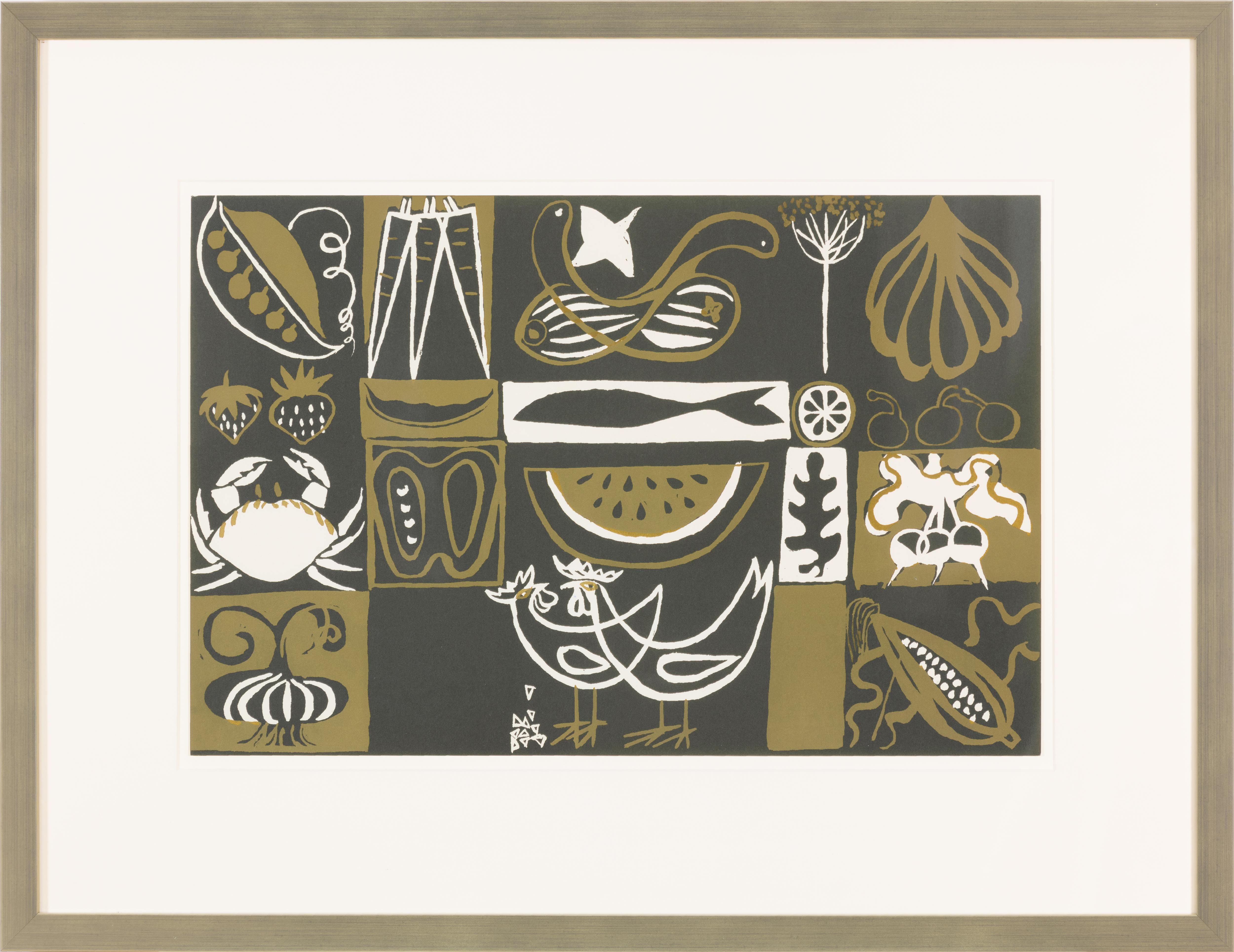 Ruth Grotenrath Animal Print - 'Smith Brothers Restaurant' original color silkscreen